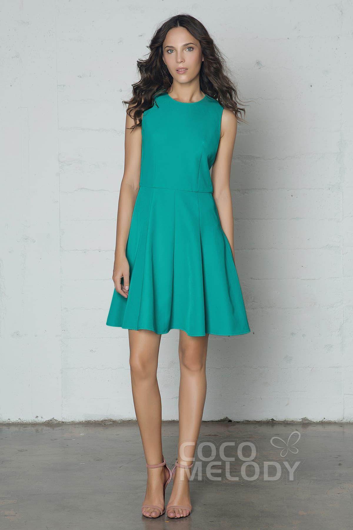 Sheath-Column Short Elastic Silk like Satin Dress PR17029 - COCOMELODY