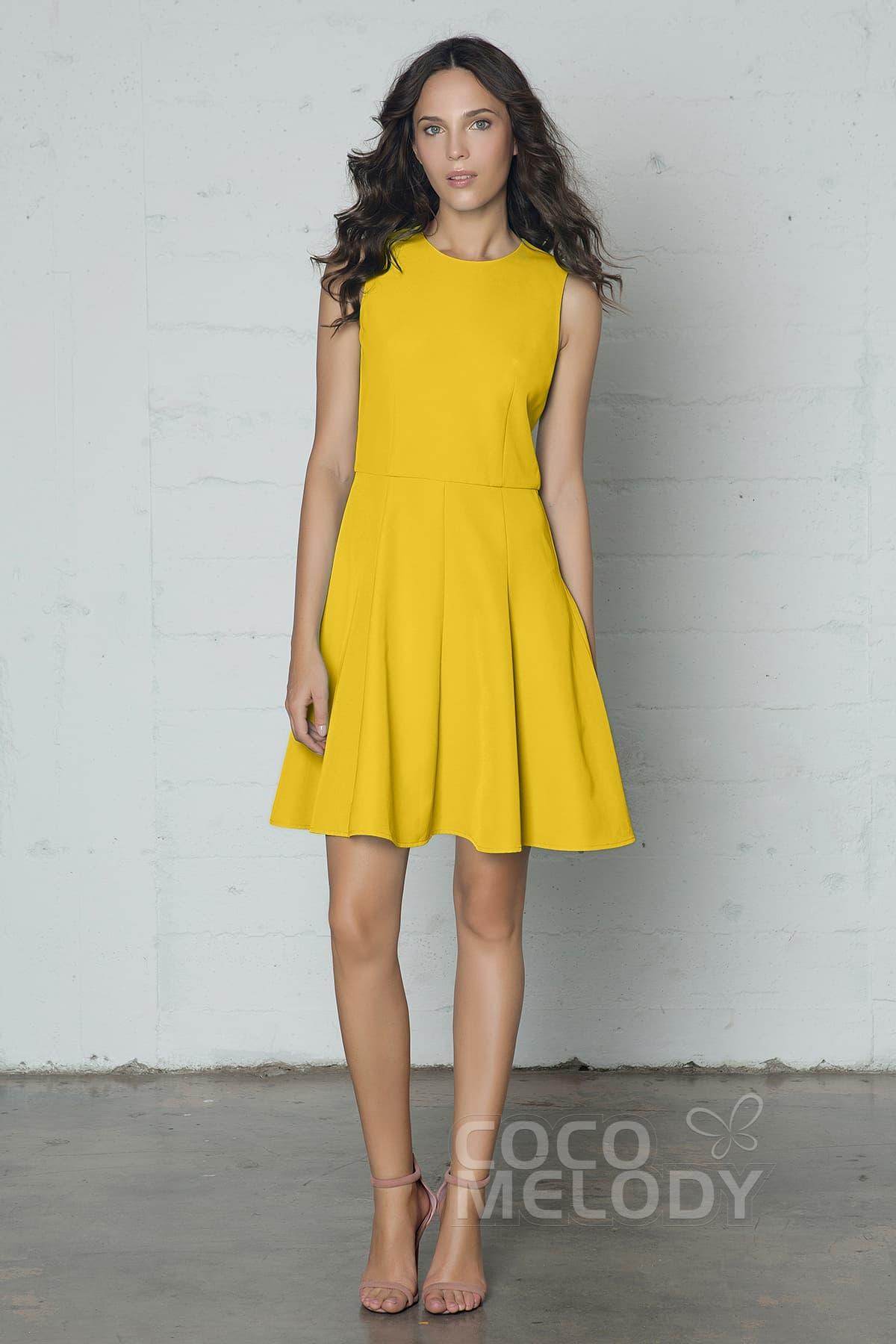 Sheath-Column Short Elastic Silk like Satin Dress PR17029 - COCOMELODY