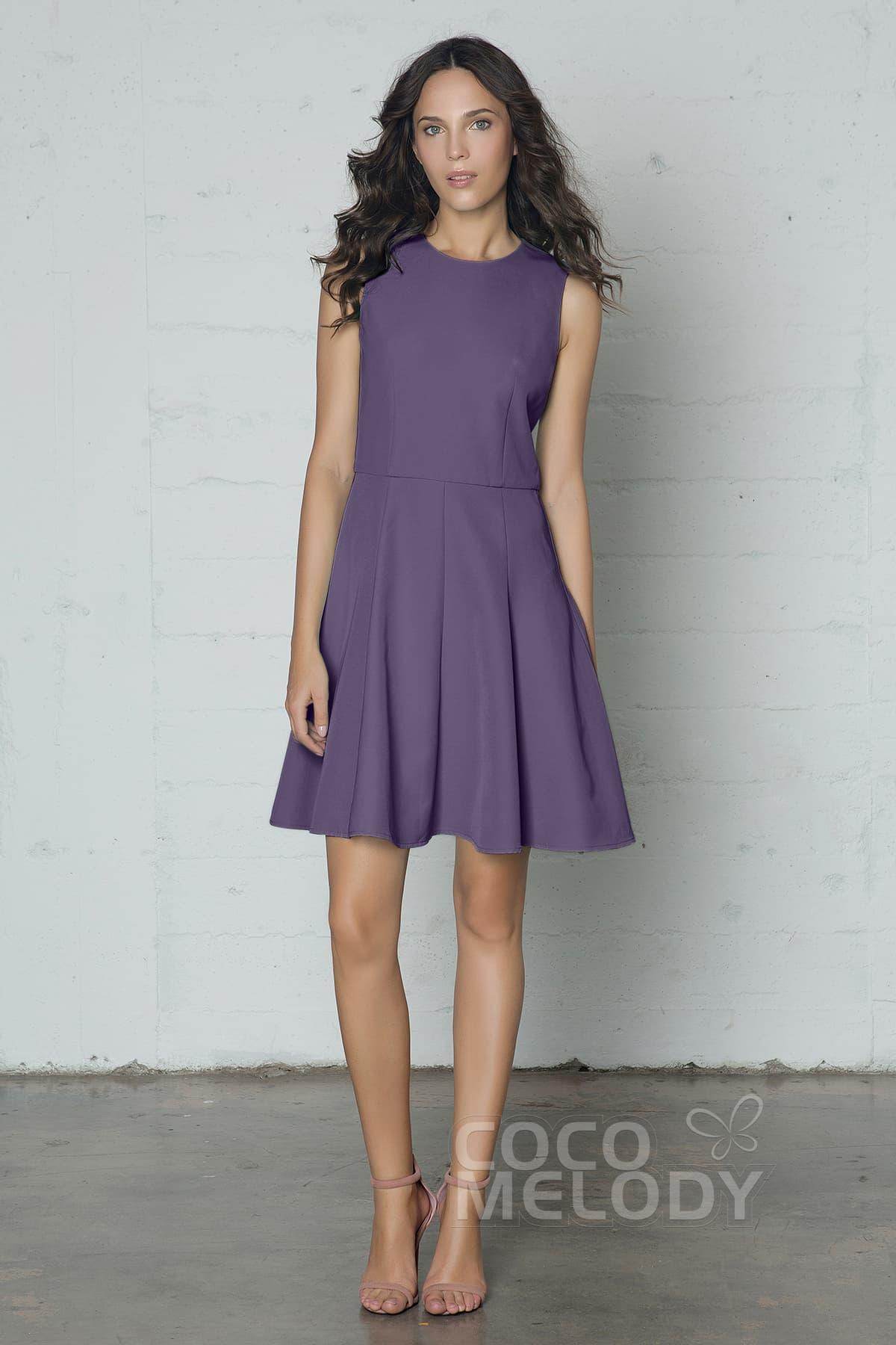 Sheath-Column Short Elastic Silk like Satin Dress PR17029 - COCOMELODY