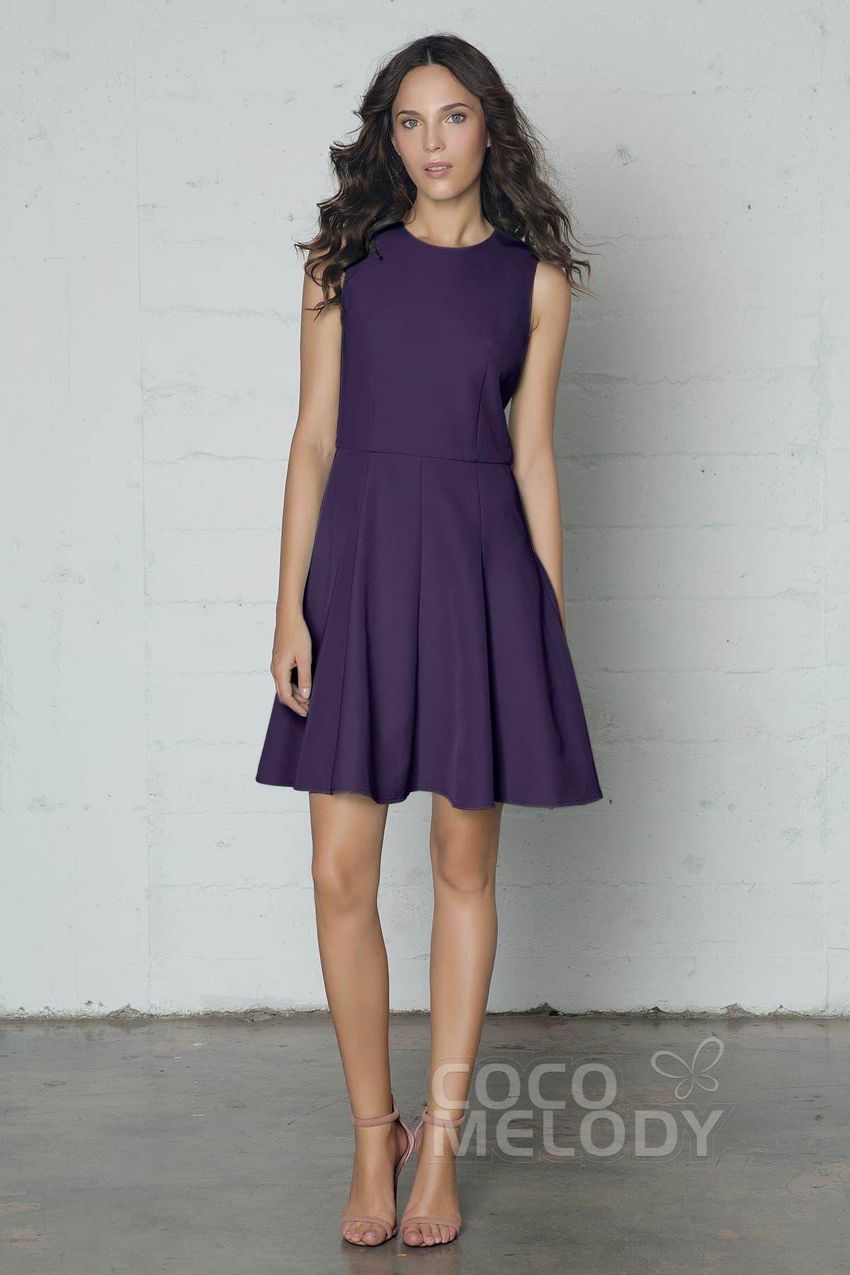 Sheath-Column Short Elastic Silk like Satin Dress PR17029 - COCOMELODY