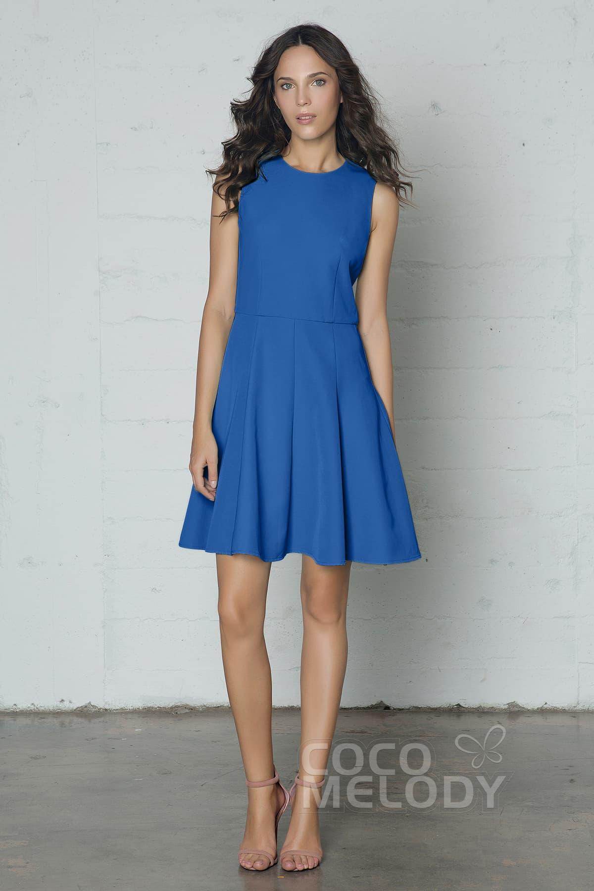 Sheath-Column Short Elastic Silk like Satin Dress PR17029 - COCOMELODY