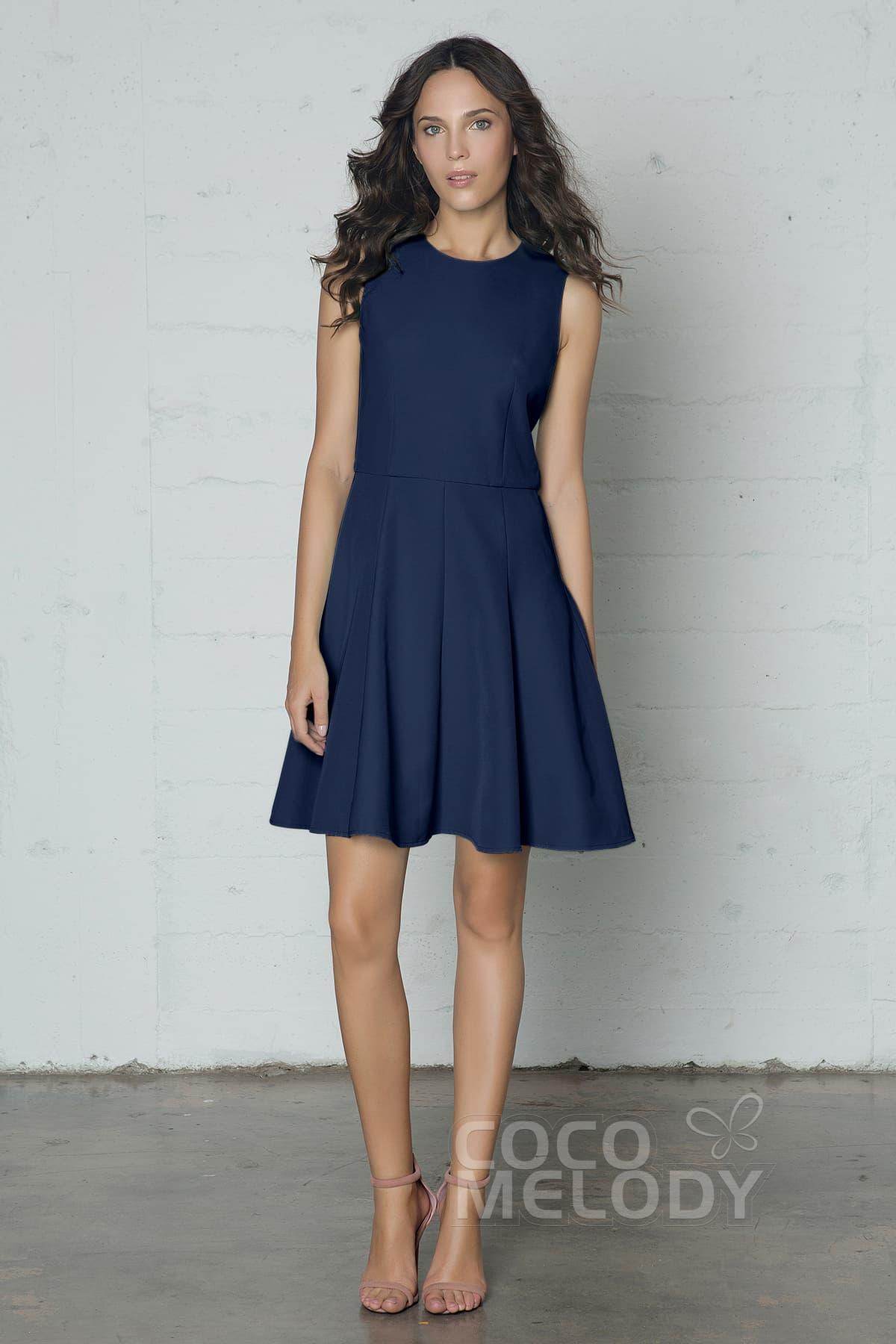 Sheath-Column Short Elastic Silk like Satin Dress PR17029 - COCOMELODY