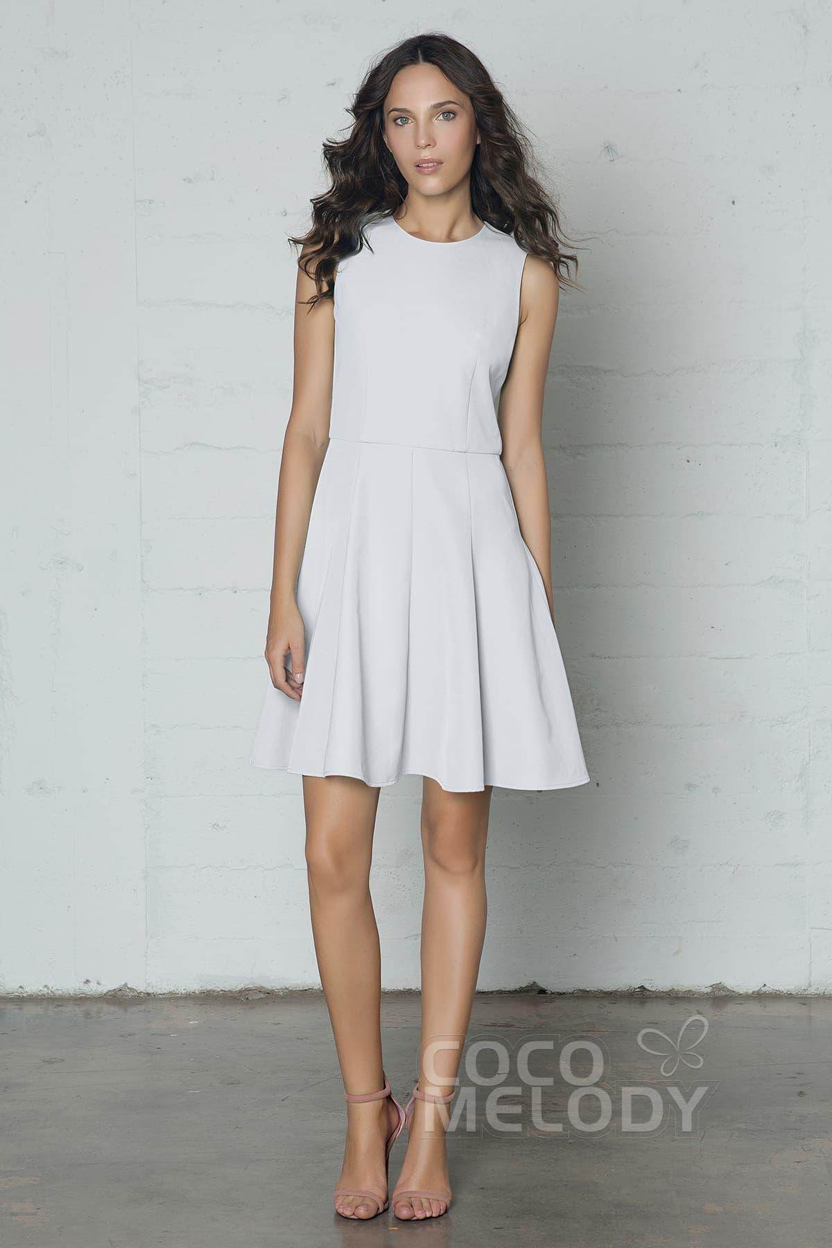 Sheath-Column Short Elastic Silk like Satin Dress PR17029 - COCOMELODY