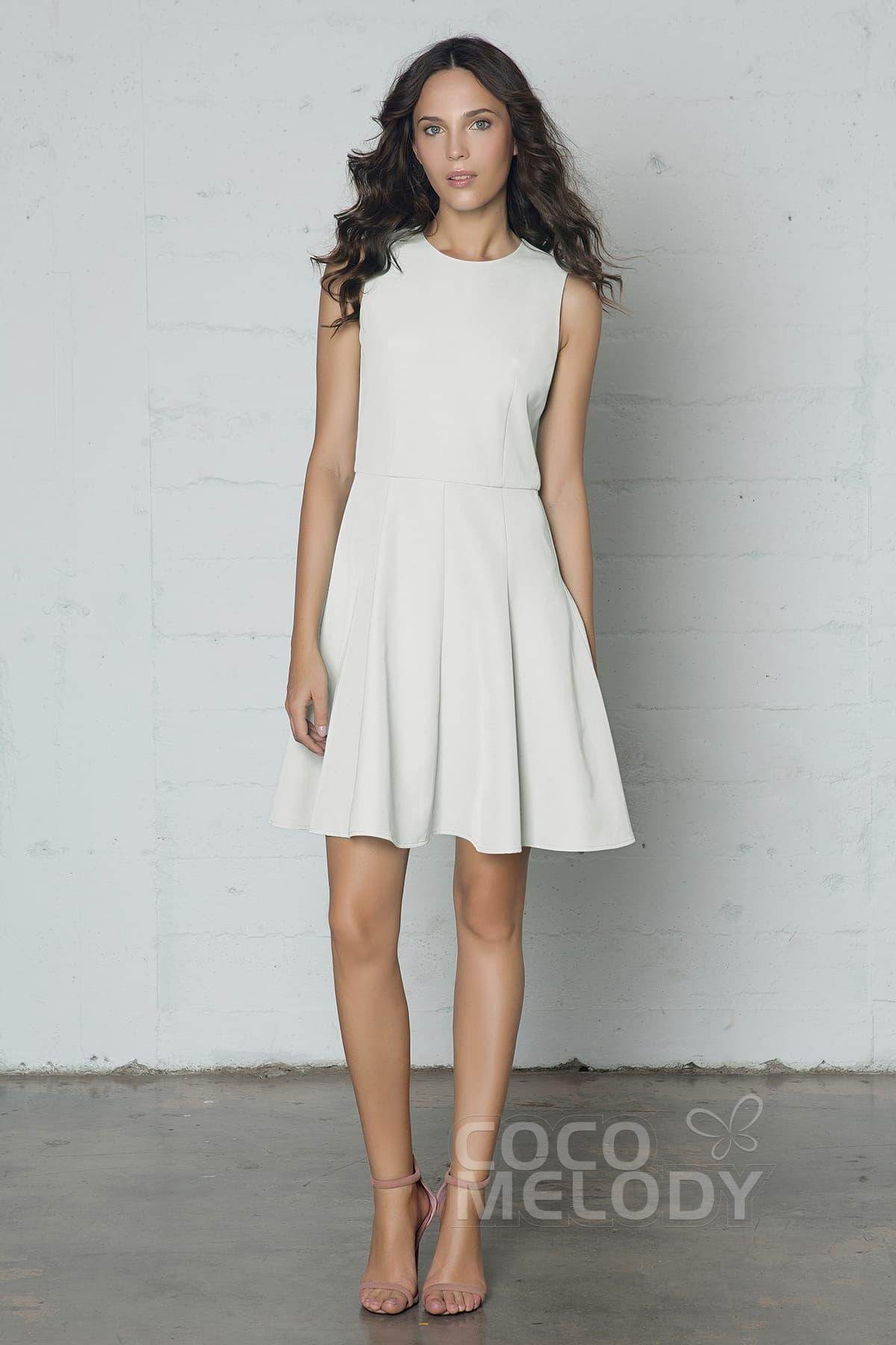 Sheath-Column Short Elastic Silk like Satin Dress PR17029 - COCOMELODY