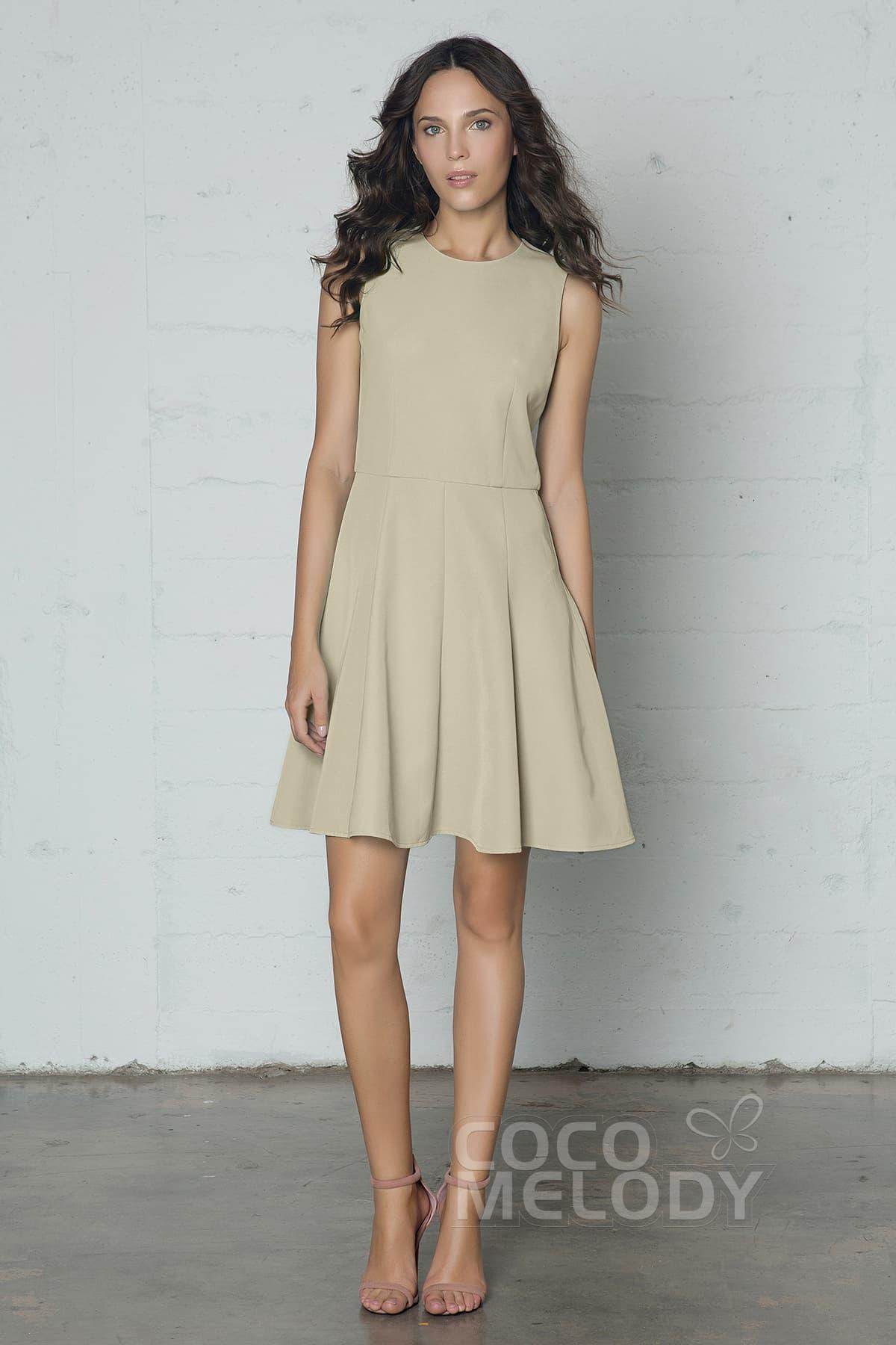 Sheath-Column Short Elastic Silk like Satin Dress PR17029 - COCOMELODY