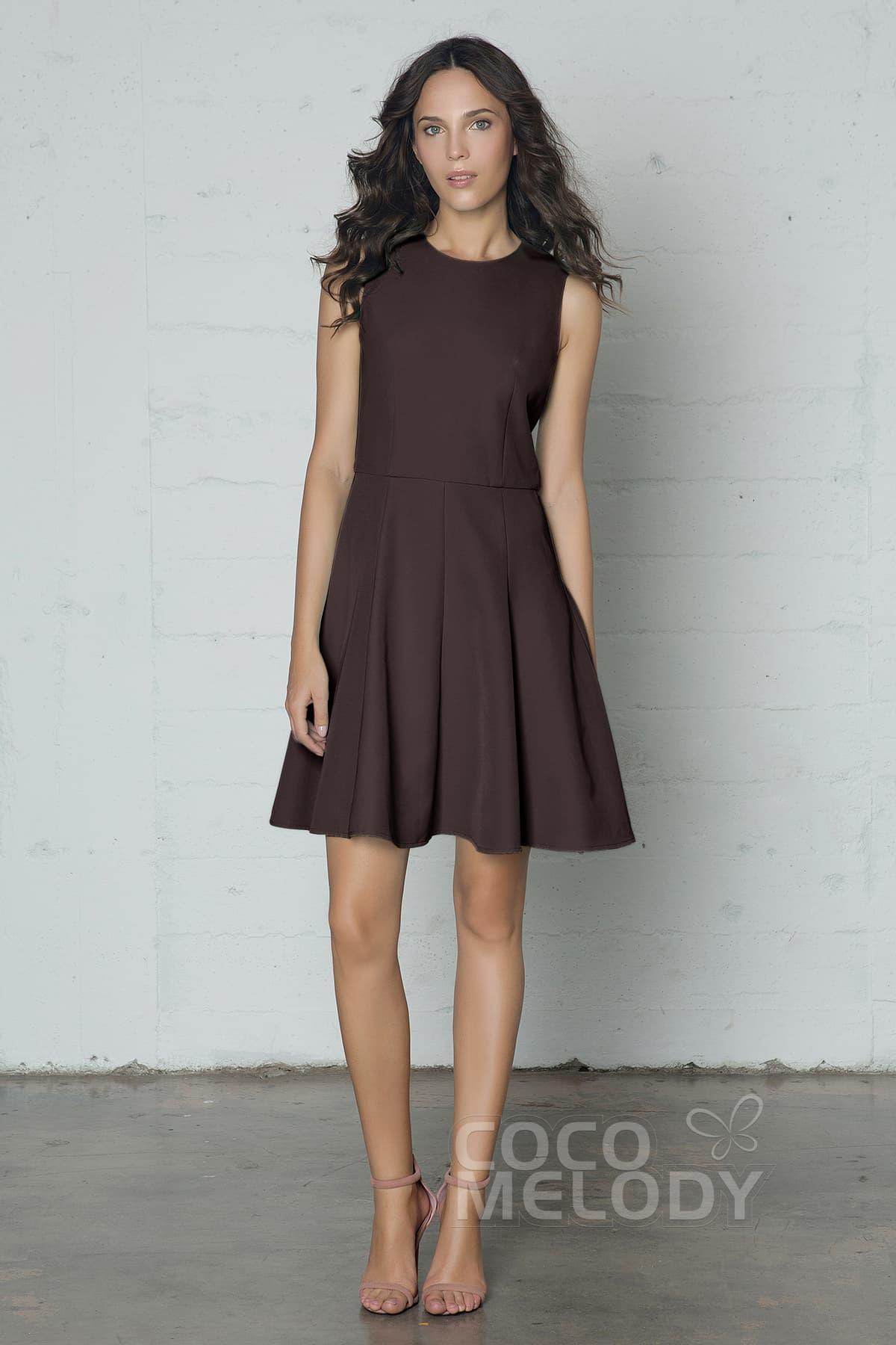 Sheath-Column Short Elastic Silk like Satin Dress PR17029 - COCOMELODY