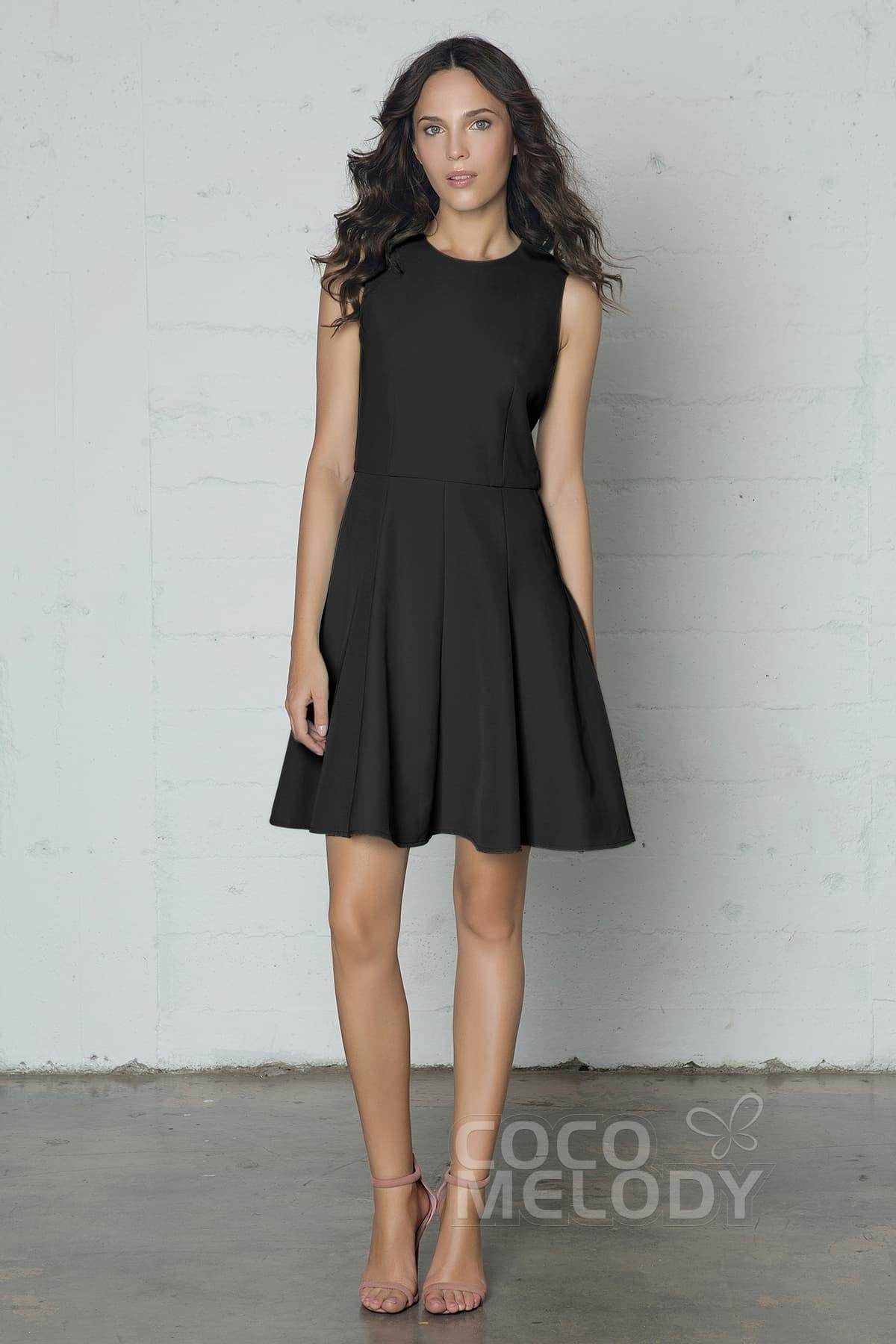 Sheath-Column Short Elastic Silk like Satin Dress PR17029 - COCOMELODY