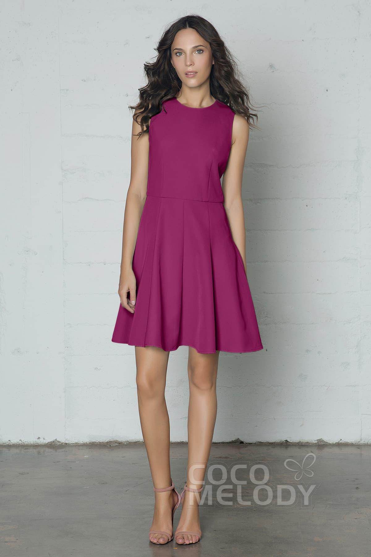 Sheath-Column Short Elastic Silk like Satin Dress PR17029 - COCOMELODY