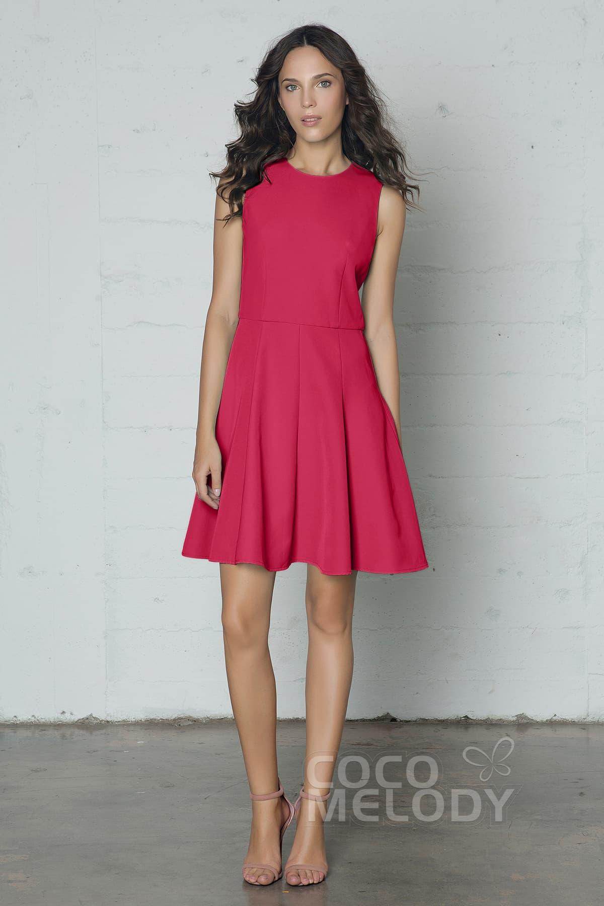 Sheath-Column Short Elastic Silk like Satin Dress PR17029 - COCOMELODY