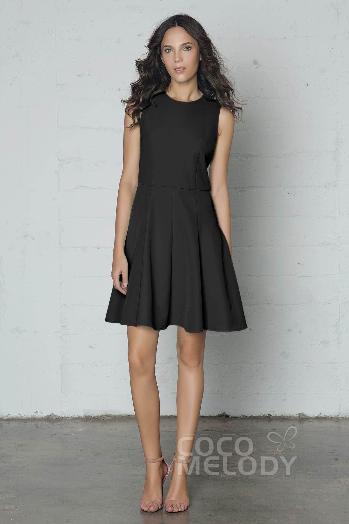Sheath-Column Short Elastic Silk like Satin Dress PR17029 - COCOMELODY