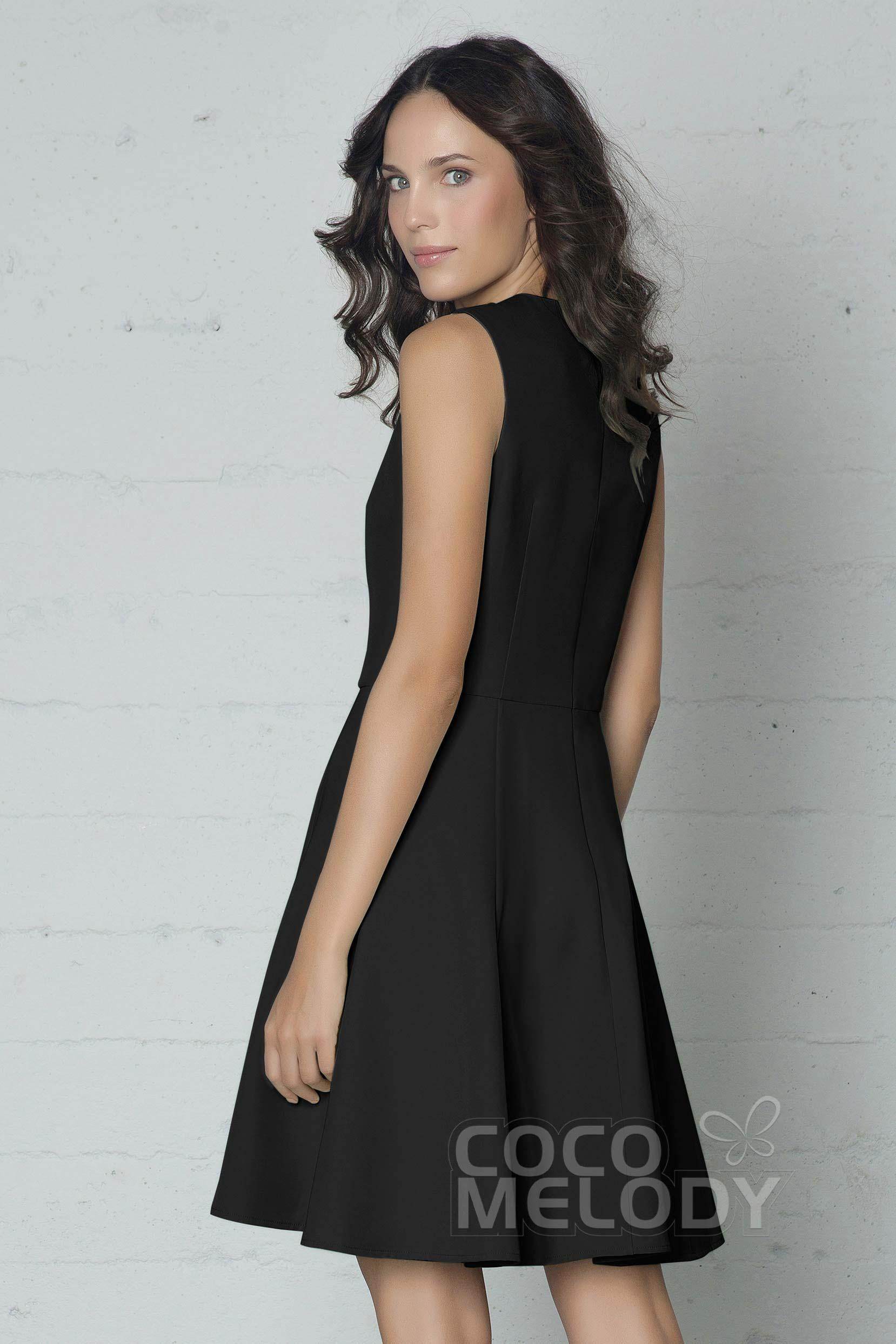 Sheath-Column Short Elastic Silk like Satin Dress PR17029 - COCOMELODY