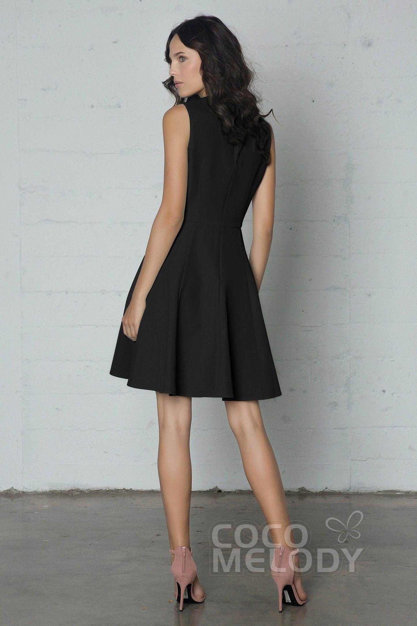 Sheath-Column Short Elastic Silk like Satin Dress PR17029 - COCOMELODY