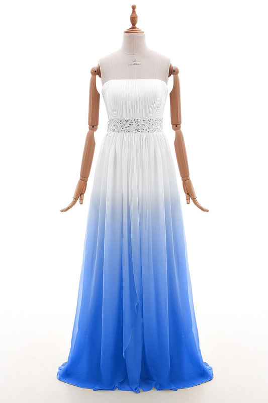 Sheath-Column Floor Length Ombre Bridesmaid Dress Formal Dresses PR2921