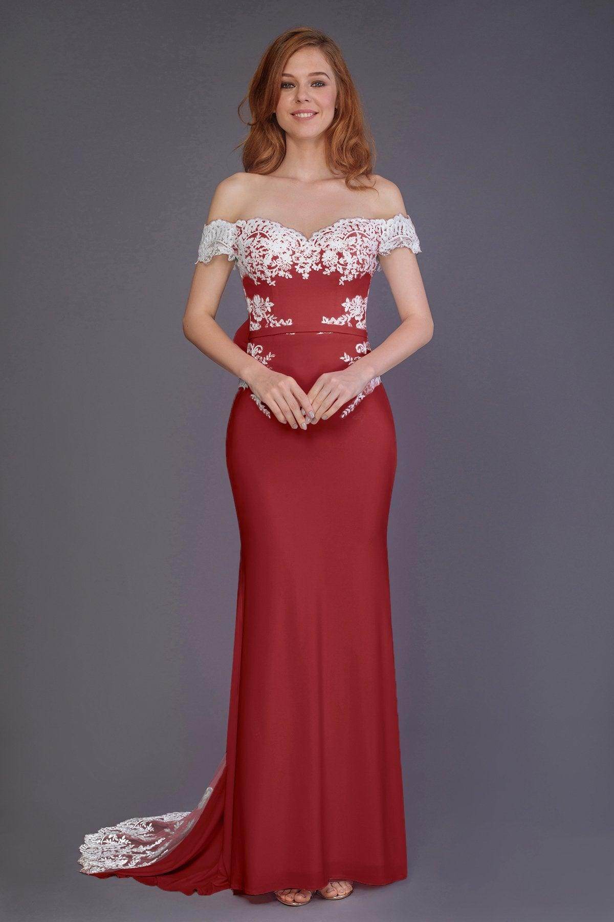 Mermaid Sweep Train Knitted Fabric Bridesmaid Dress PR3491 - COCOMELODY