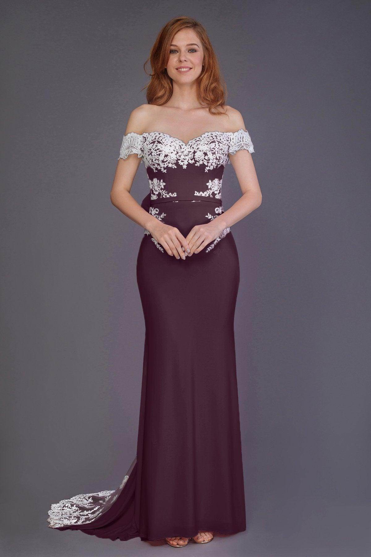Mermaid Sweep Train Knitted Fabric Bridesmaid Dress PR3491 - COCOMELODY