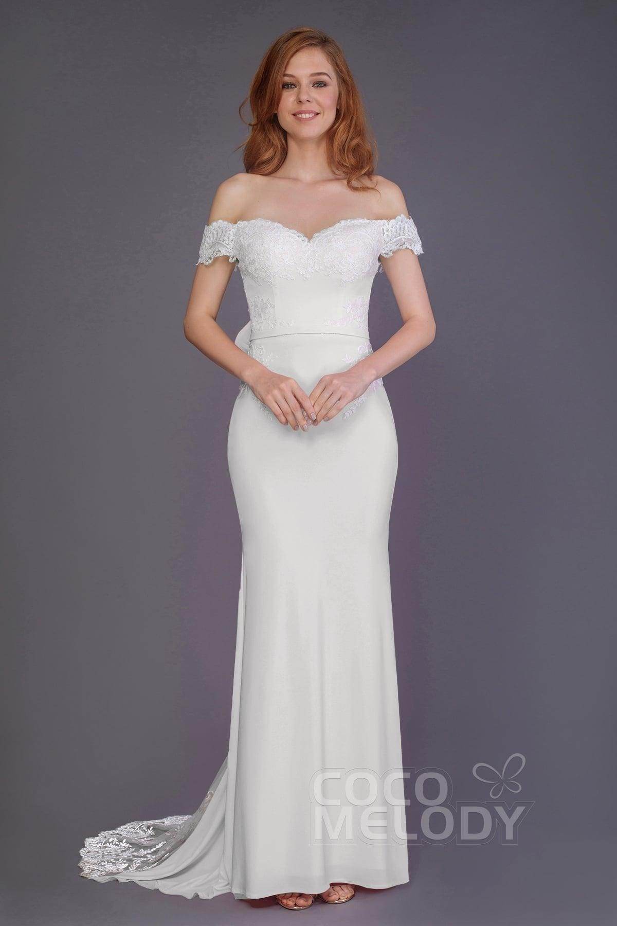 Mermaid Sweep Train Knitted Fabric Bridesmaid Dress PR3491 - COCOMELODY