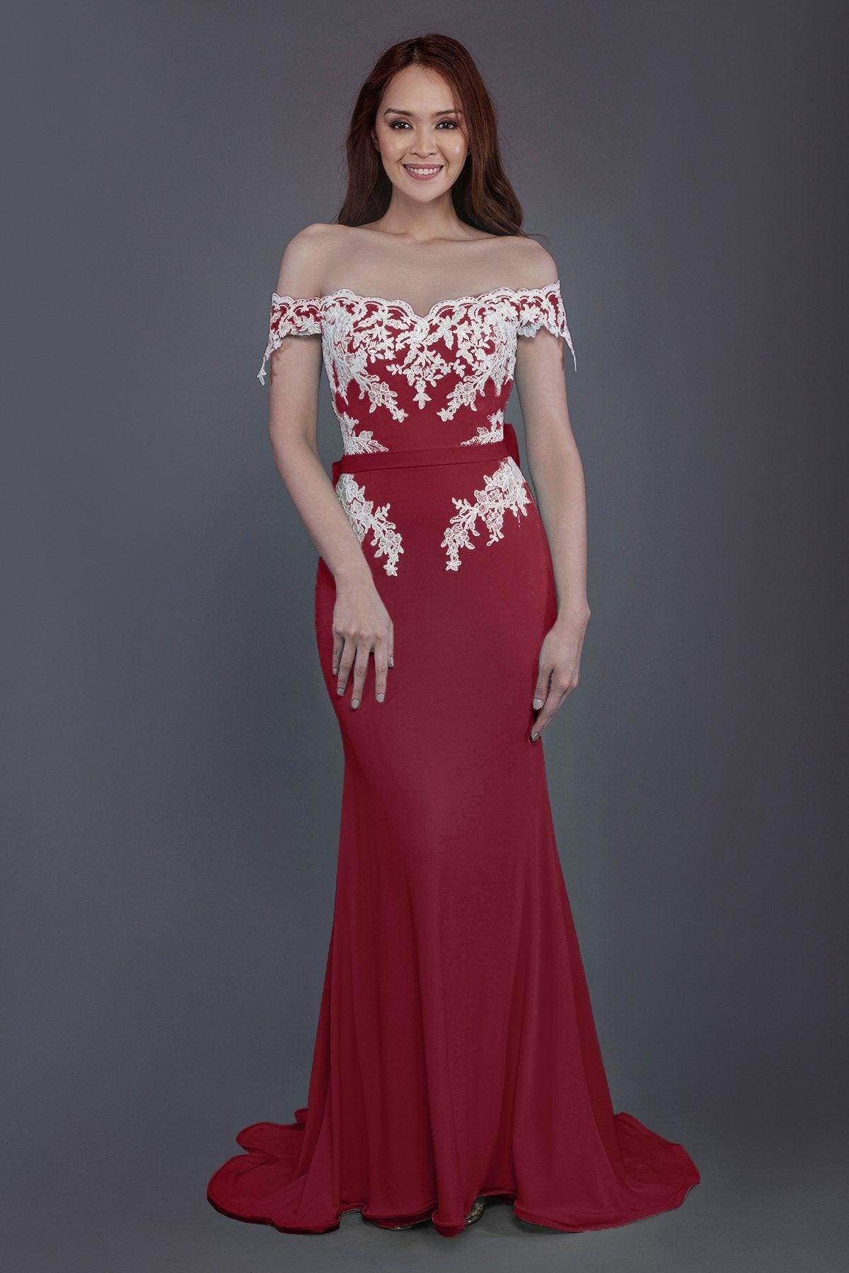 Mermaid Sweep Train Knitted Fabric Bridesmaid Dress PR3497 - COCOMELODY