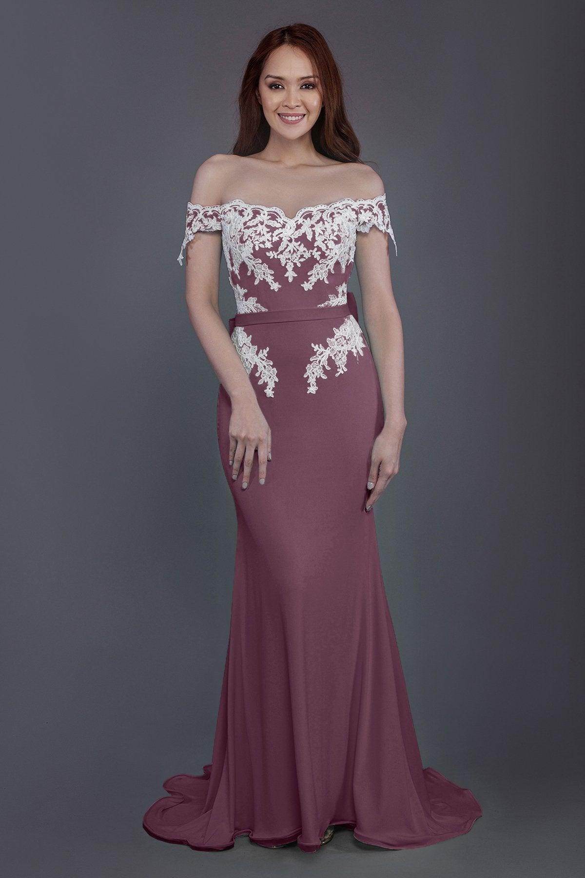 Mermaid Sweep Train Knitted Fabric Bridesmaid Dress PR3497 - COCOMELODY