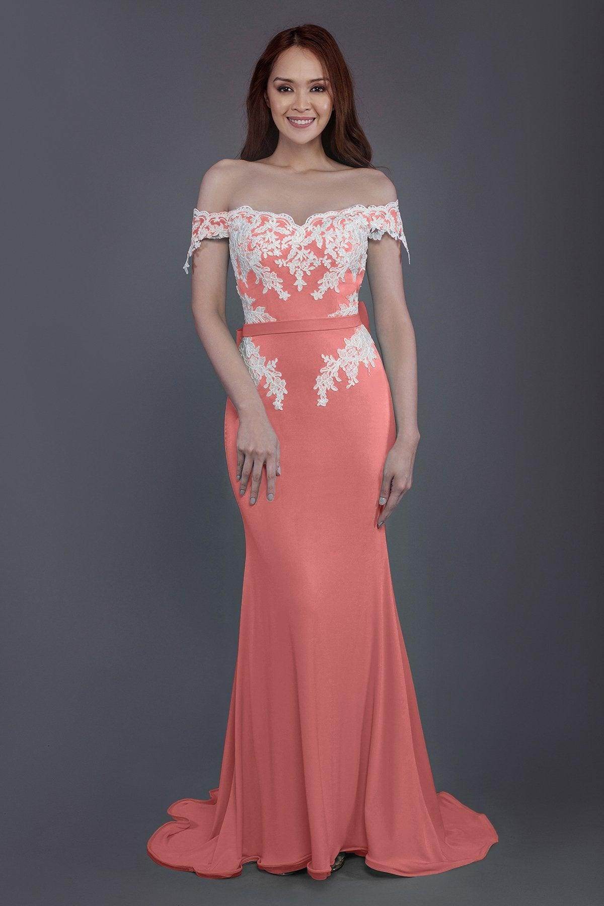 Mermaid Sweep Train Knitted Fabric Bridesmaid Dress PR3497 - COCOMELODY