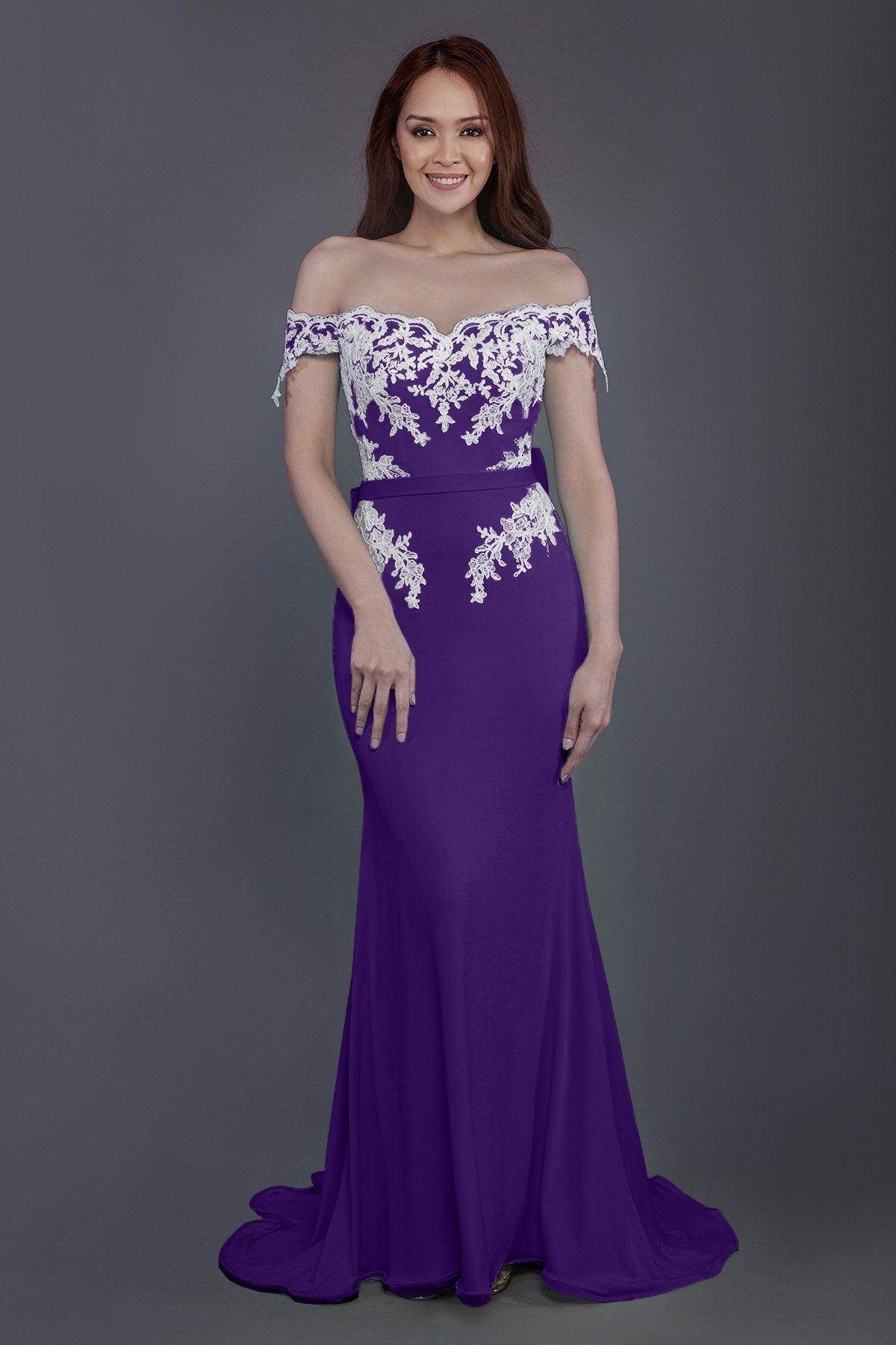 Mermaid Sweep Train Knitted Fabric Bridesmaid Dress PR3497 - COCOMELODY