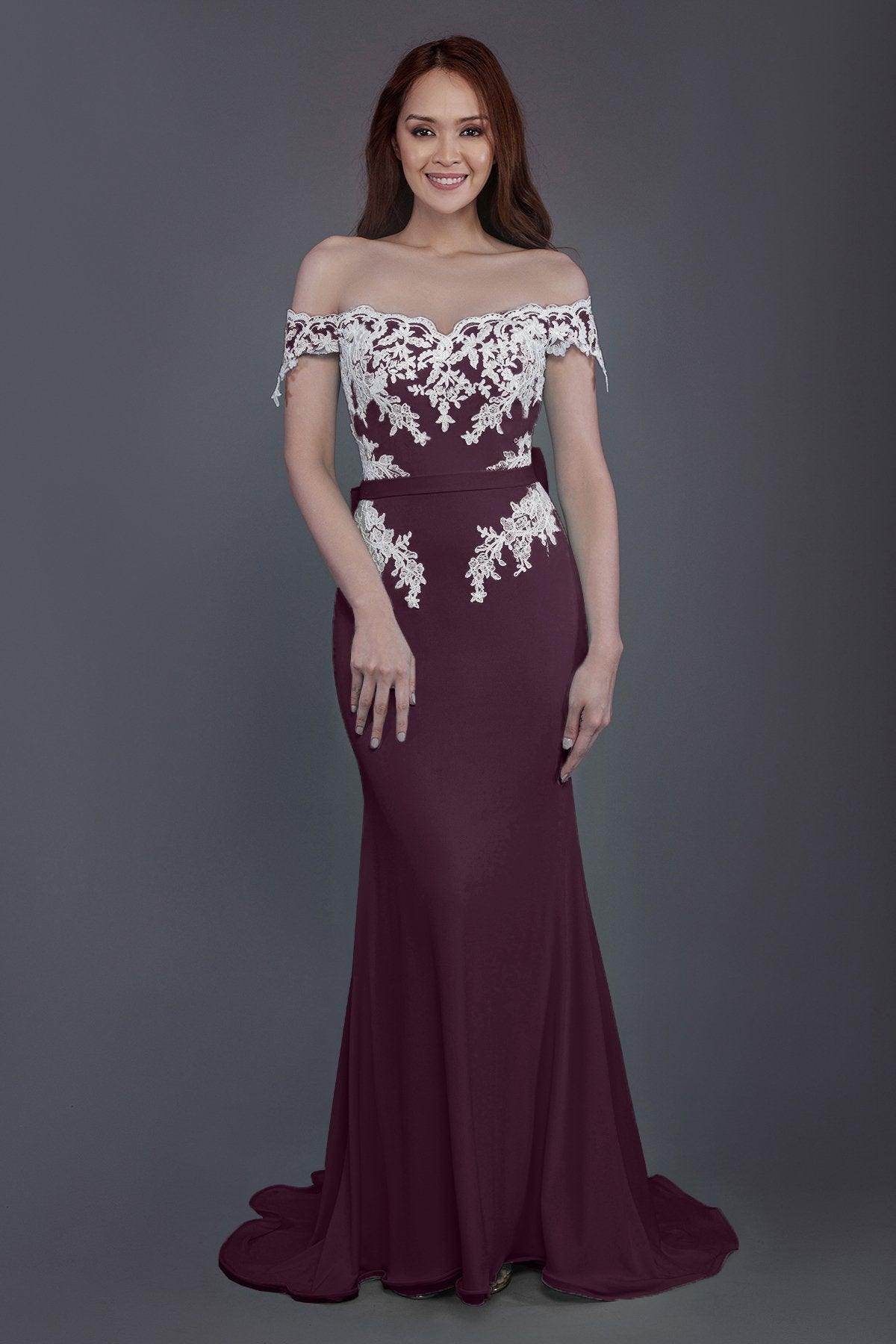 Mermaid Sweep Train Knitted Fabric Bridesmaid Dress PR3497 - COCOMELODY