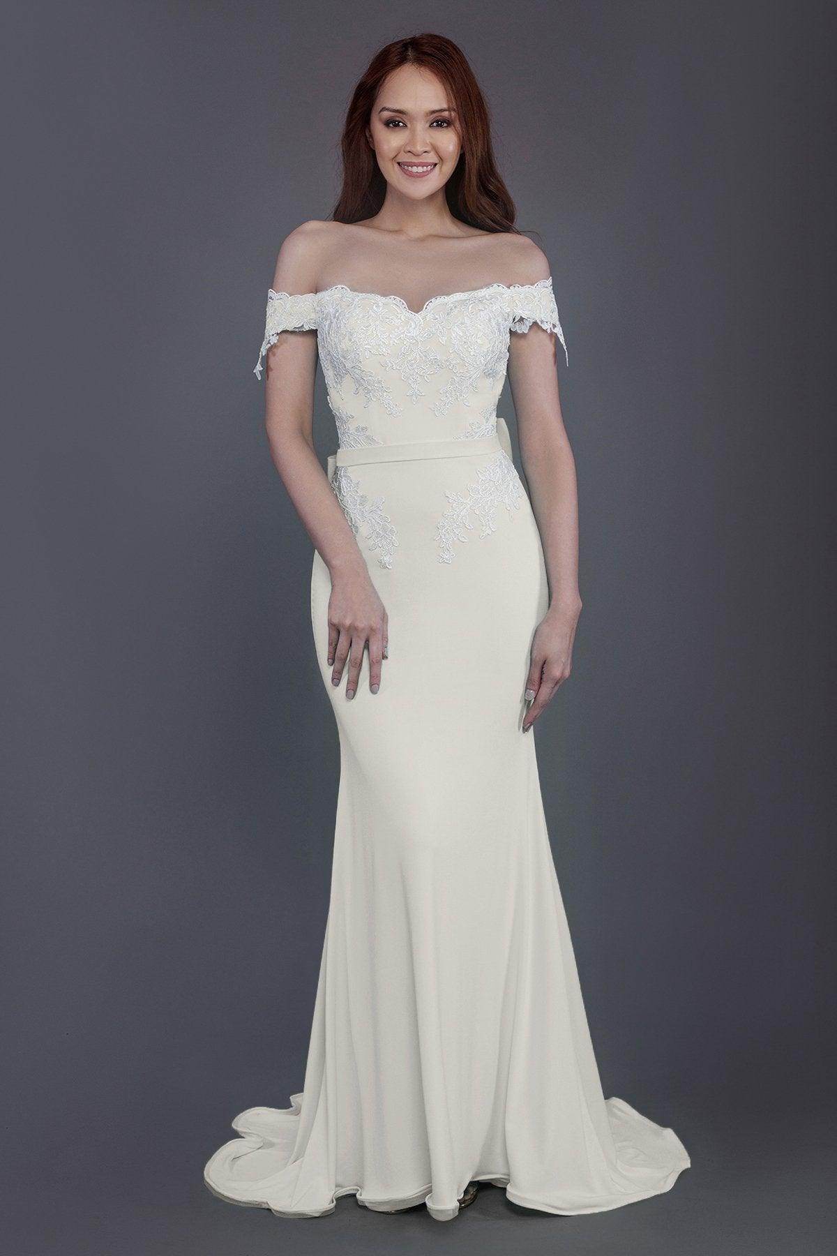 Mermaid Sweep Train Knitted Fabric Bridesmaid Dress PR3497 - COCOMELODY