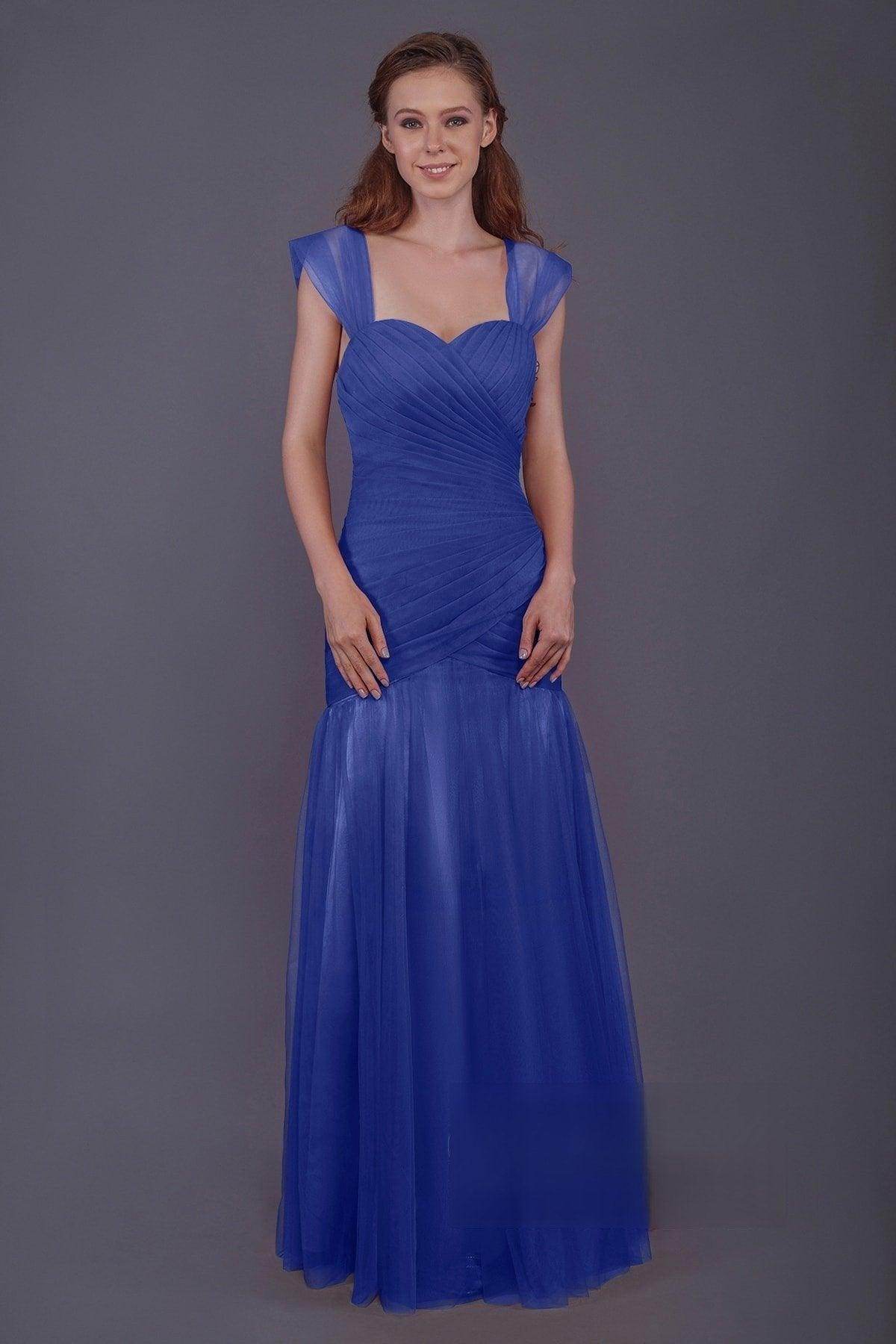 Trumpet-Mermaid Floor Length Tulle Bridesmaid Dress PR3500 - COCOMELODY