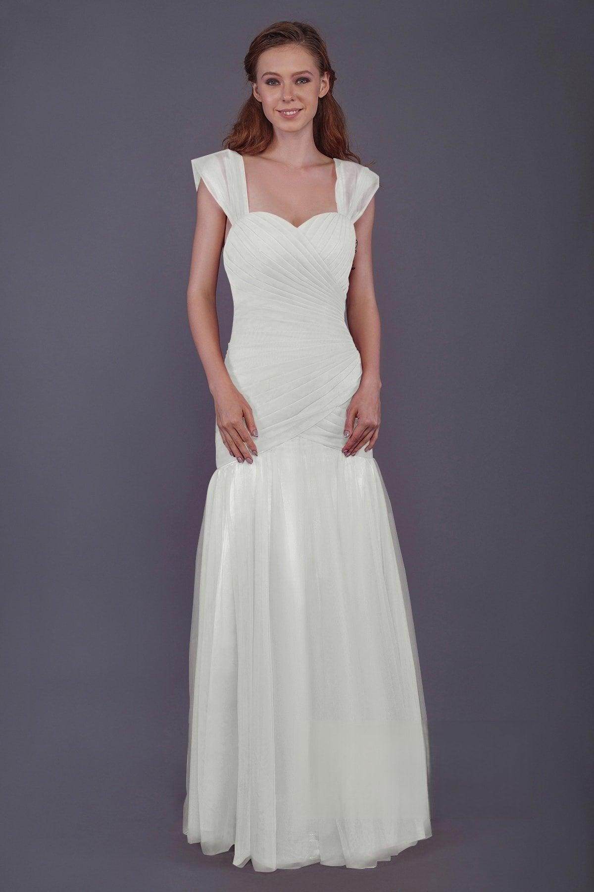 Trumpet-Mermaid Floor Length Tulle Bridesmaid Dress PR3500 - COCOMELODY