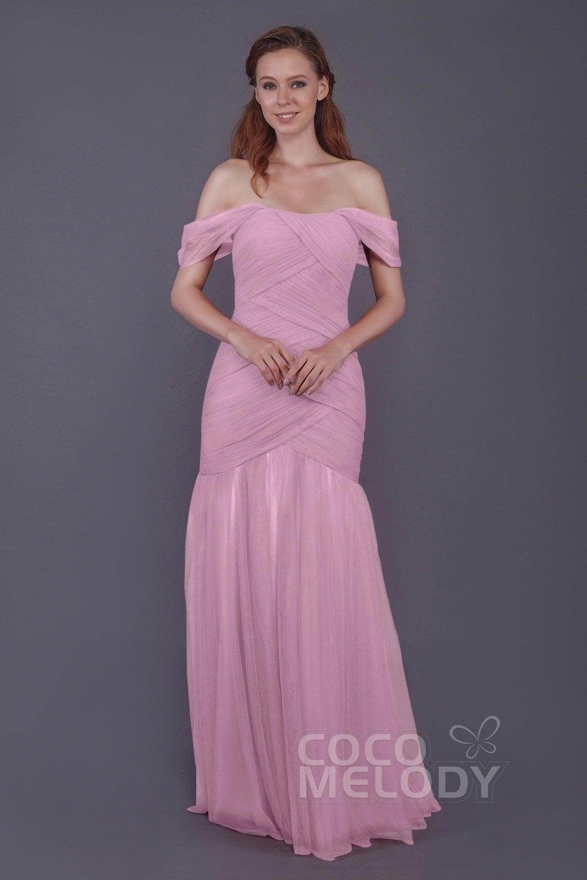 Trumpet-Mermaid Floor Length Tulle Bridesmaid Dress PR3504 - COCOMELODY