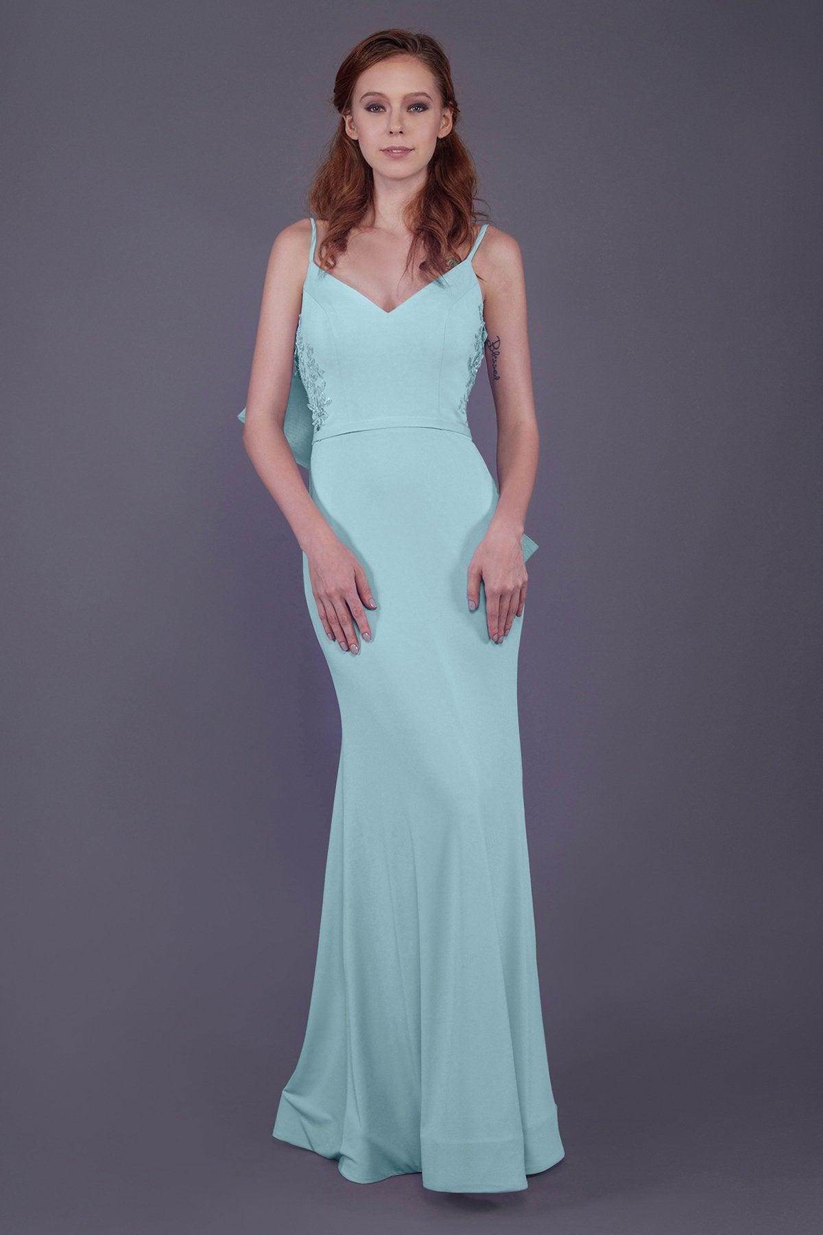 Mermaid Floor Length Knitted Fabric Bridesmaid Dress PR3511 - COCOMELODY