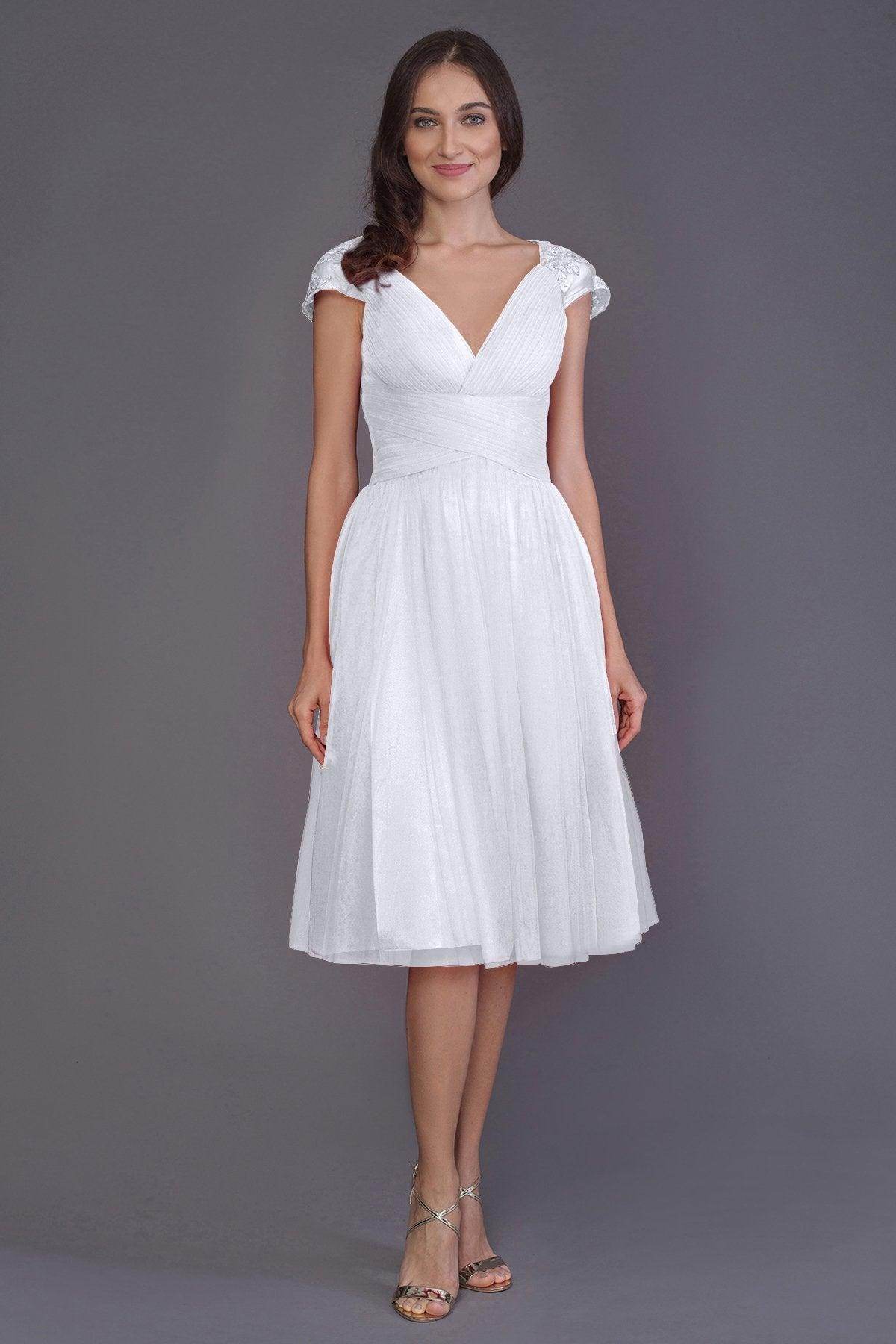 A-Line Knee Length Tulle Bridesmaid Dress PR3515 - COCOMELODY