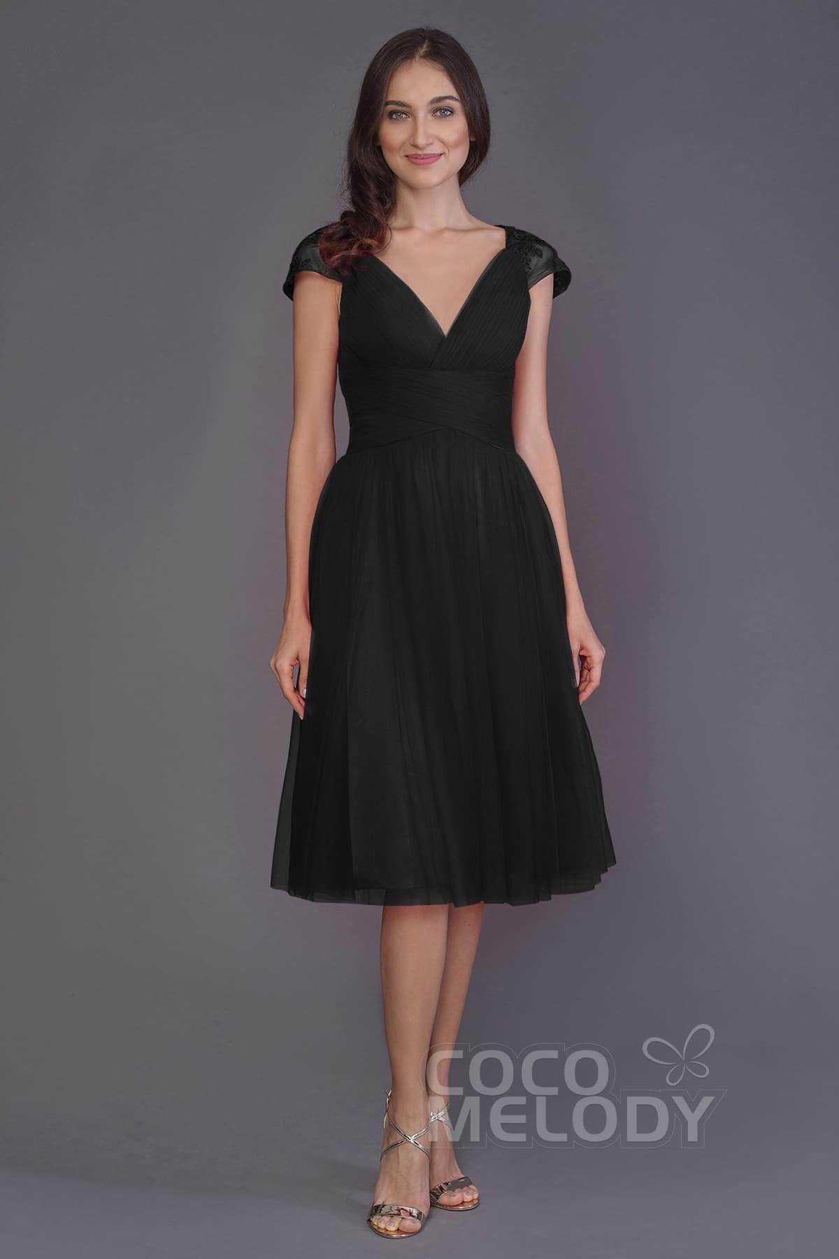 A-Line Knee Length Tulle Bridesmaid Dress PR3515 - COCOMELODY