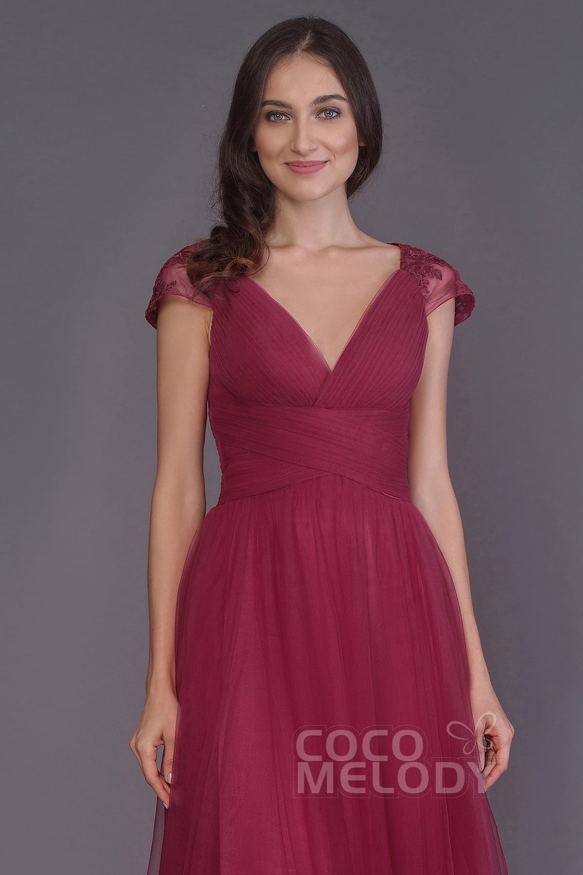 A-Line Knee Length Tulle Bridesmaid Dress PR3515