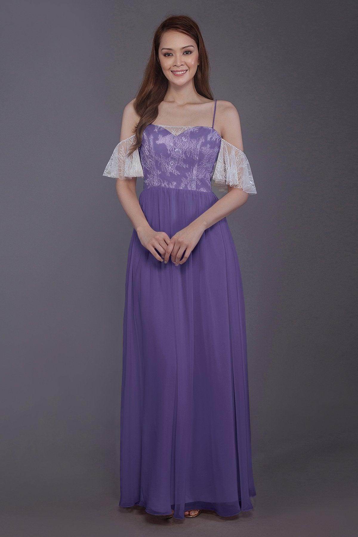 Sheath-Column Floor Length Chiffon Bridesmaid Dress PR3521 - COCOMELODY