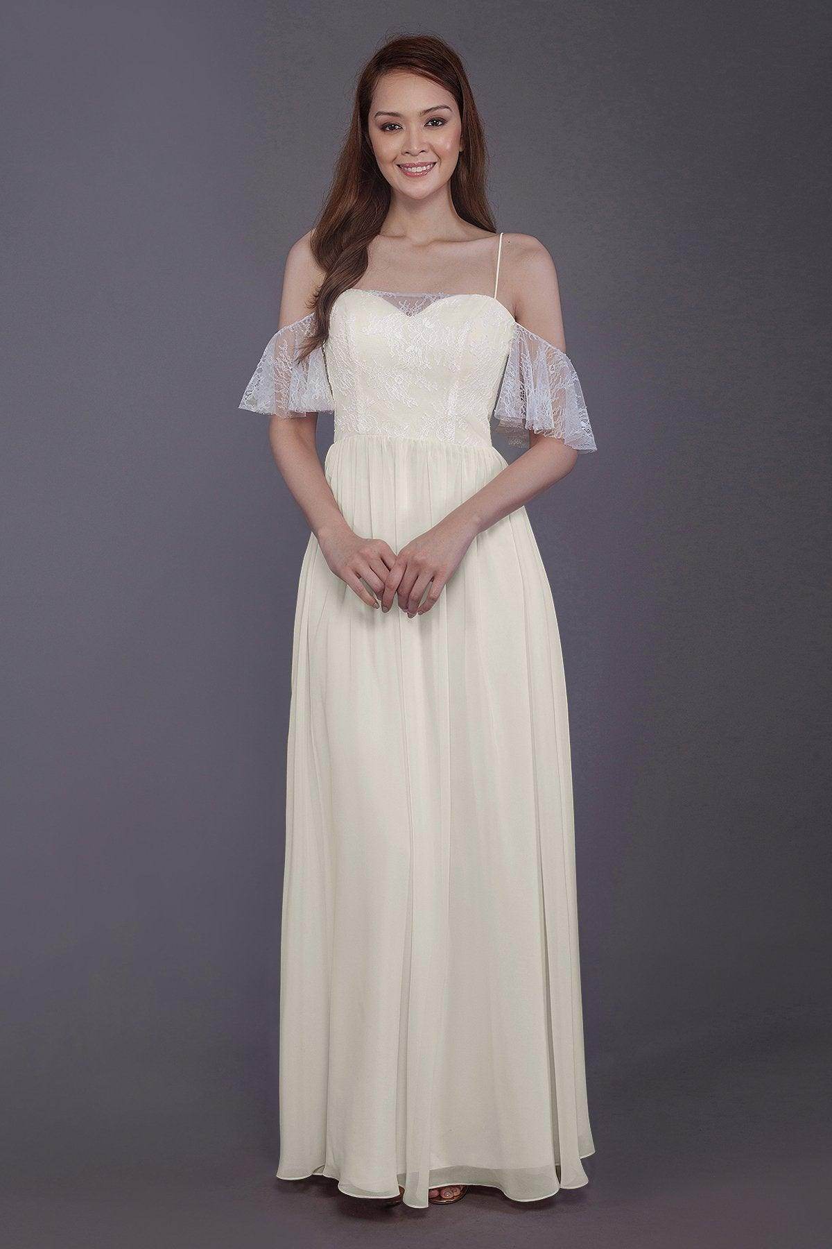 Sheath-Column Floor Length Chiffon Bridesmaid Dress PR3521 - COCOMELODY