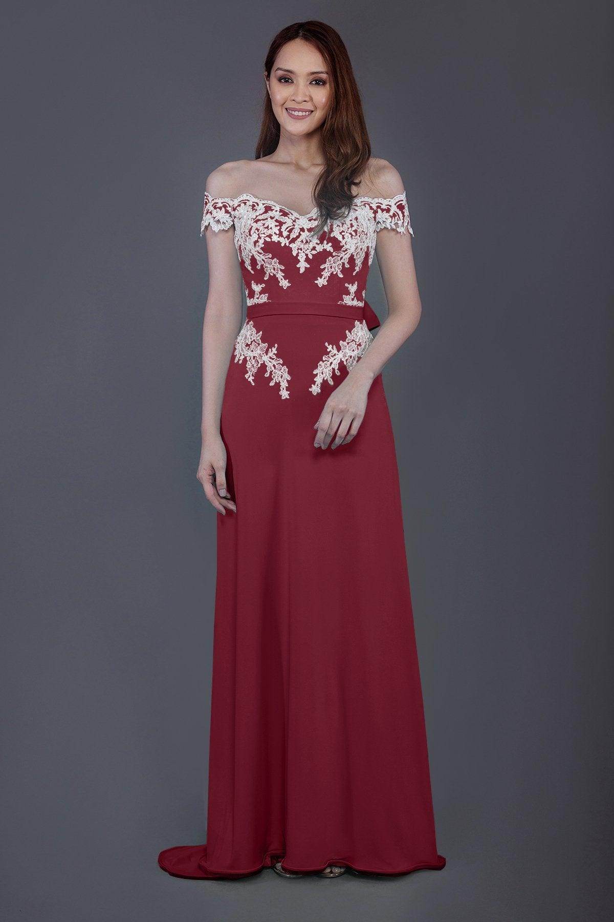 Sheath Sweep Train Knitted Fabric Bridesmaid Dress PR3561 - COCOMELODY