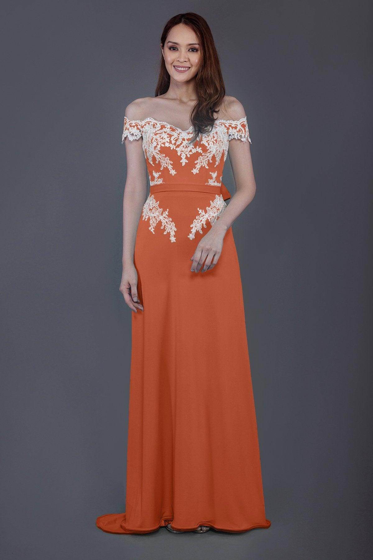 Sheath Sweep Train Knitted Fabric Bridesmaid Dress PR3561 - COCOMELODY