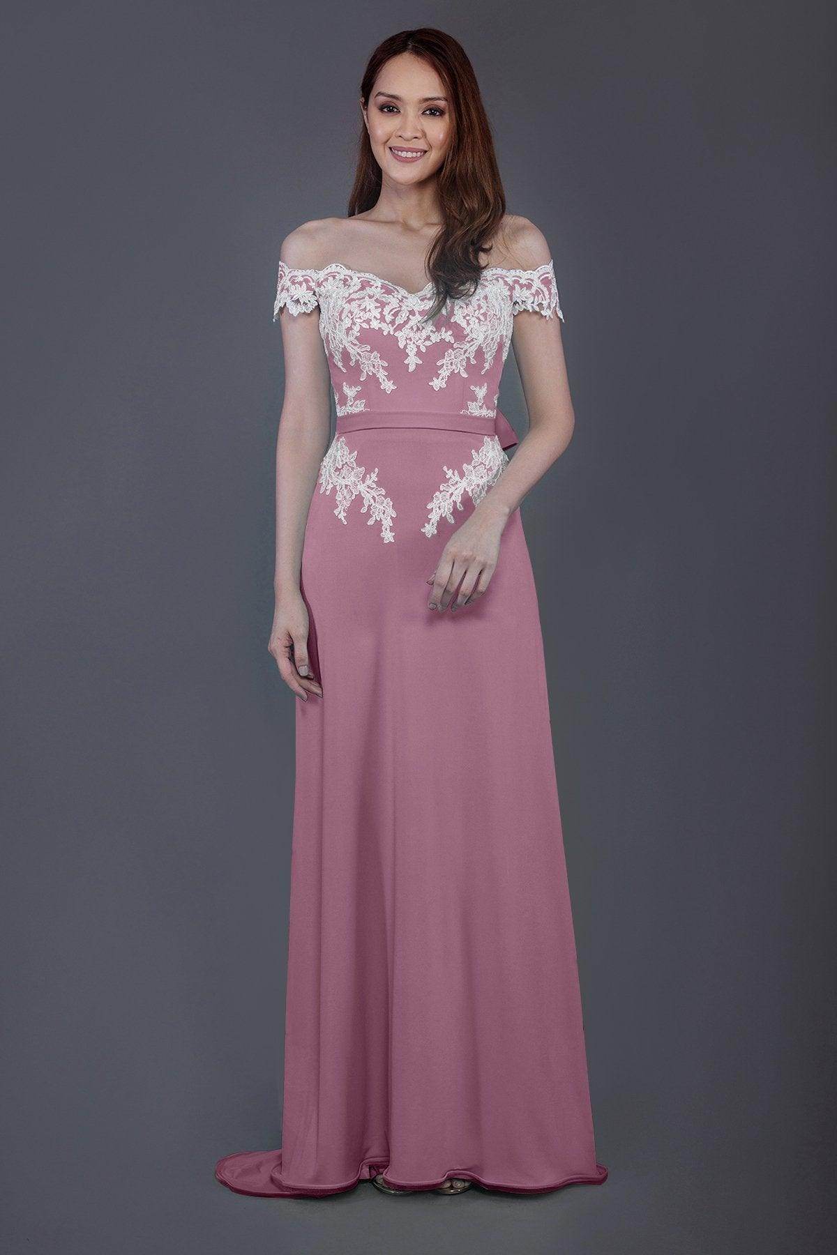 Sheath Sweep Train Knitted Fabric Bridesmaid Dress PR3561 - COCOMELODY