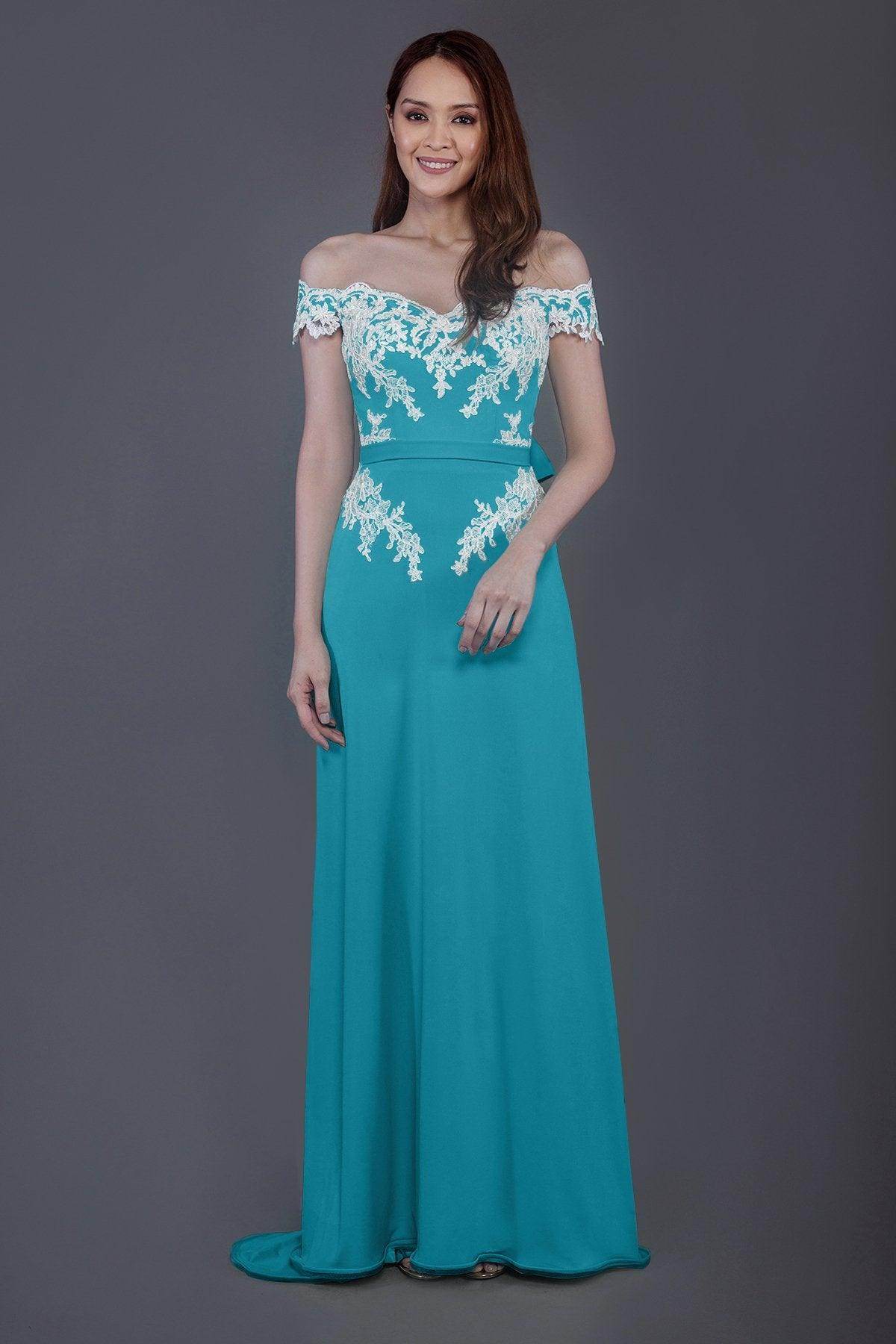 Sheath Sweep Train Knitted Fabric Bridesmaid Dress PR3561 - COCOMELODY