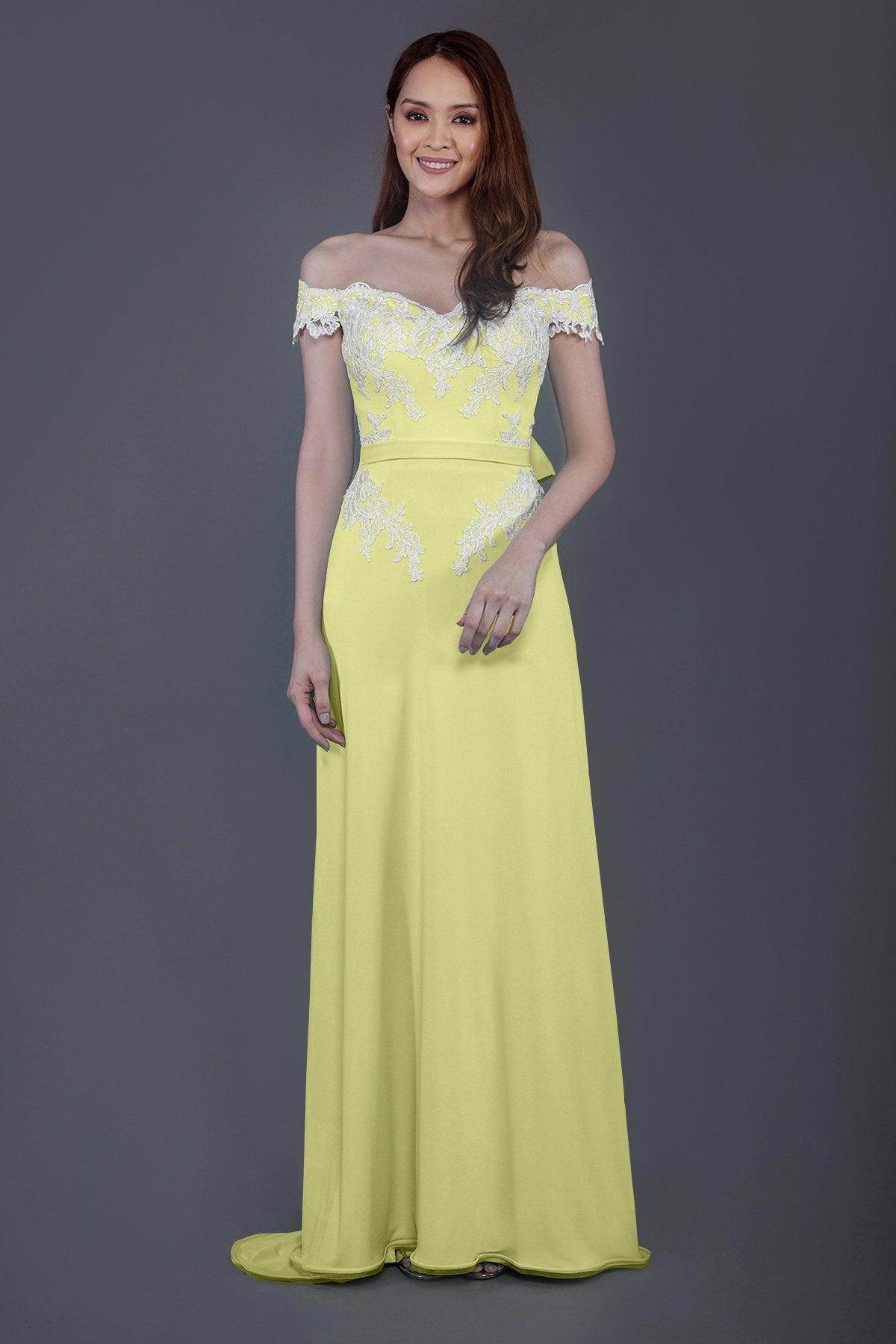Sheath Sweep Train Knitted Fabric Bridesmaid Dress PR3561 - COCOMELODY