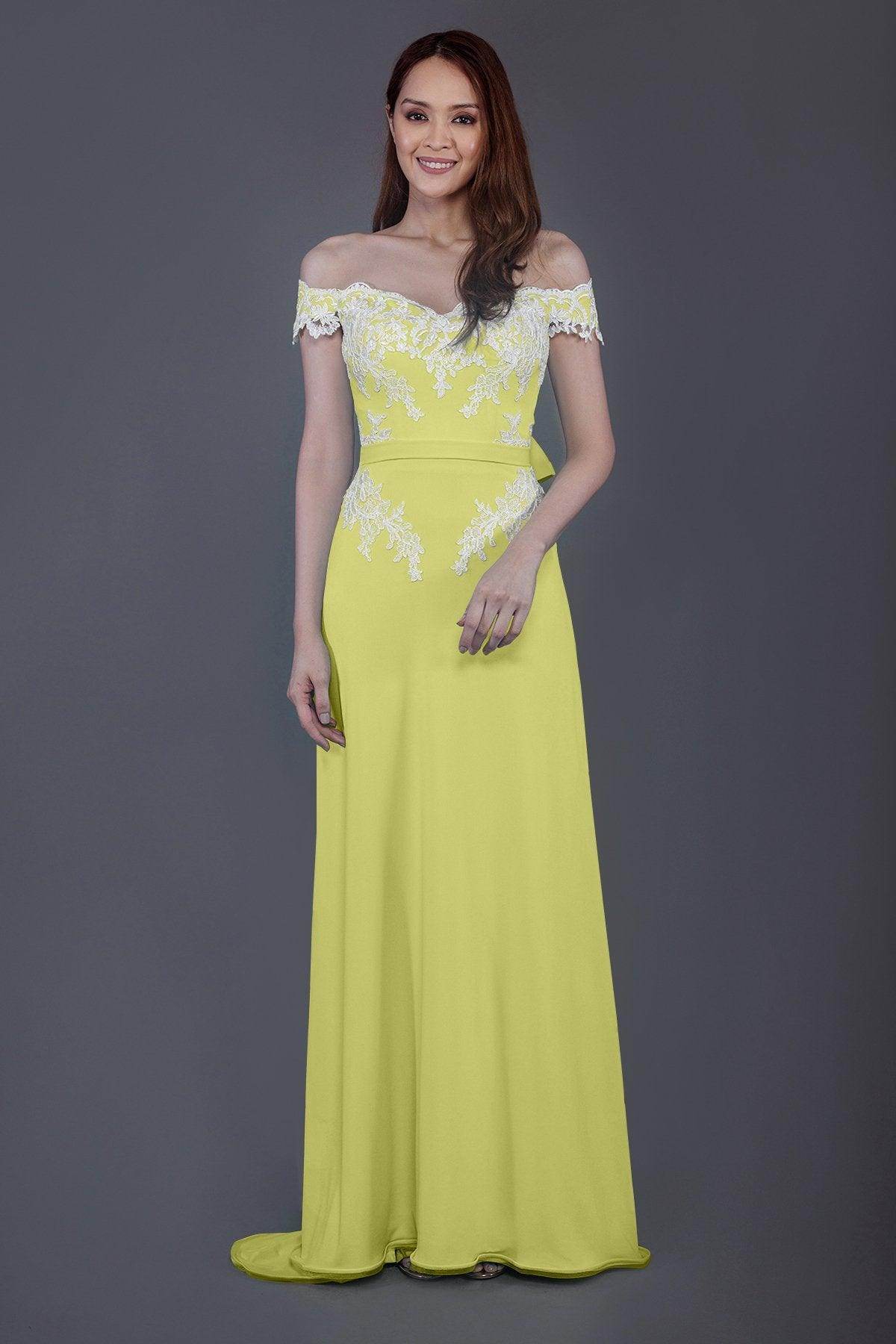 Sheath Sweep Train Knitted Fabric Bridesmaid Dress PR3561 - COCOMELODY