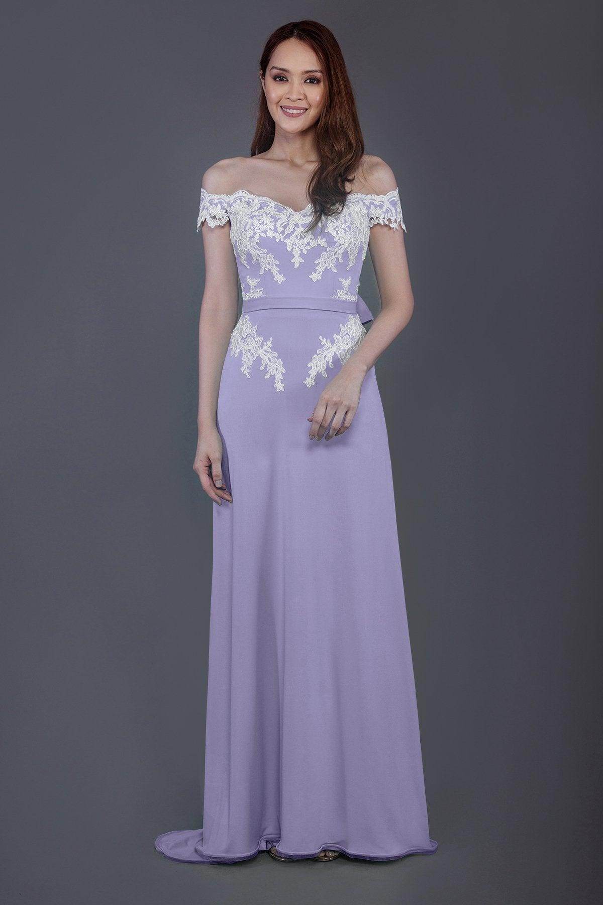 Sheath Sweep Train Knitted Fabric Bridesmaid Dress PR3561 - COCOMELODY