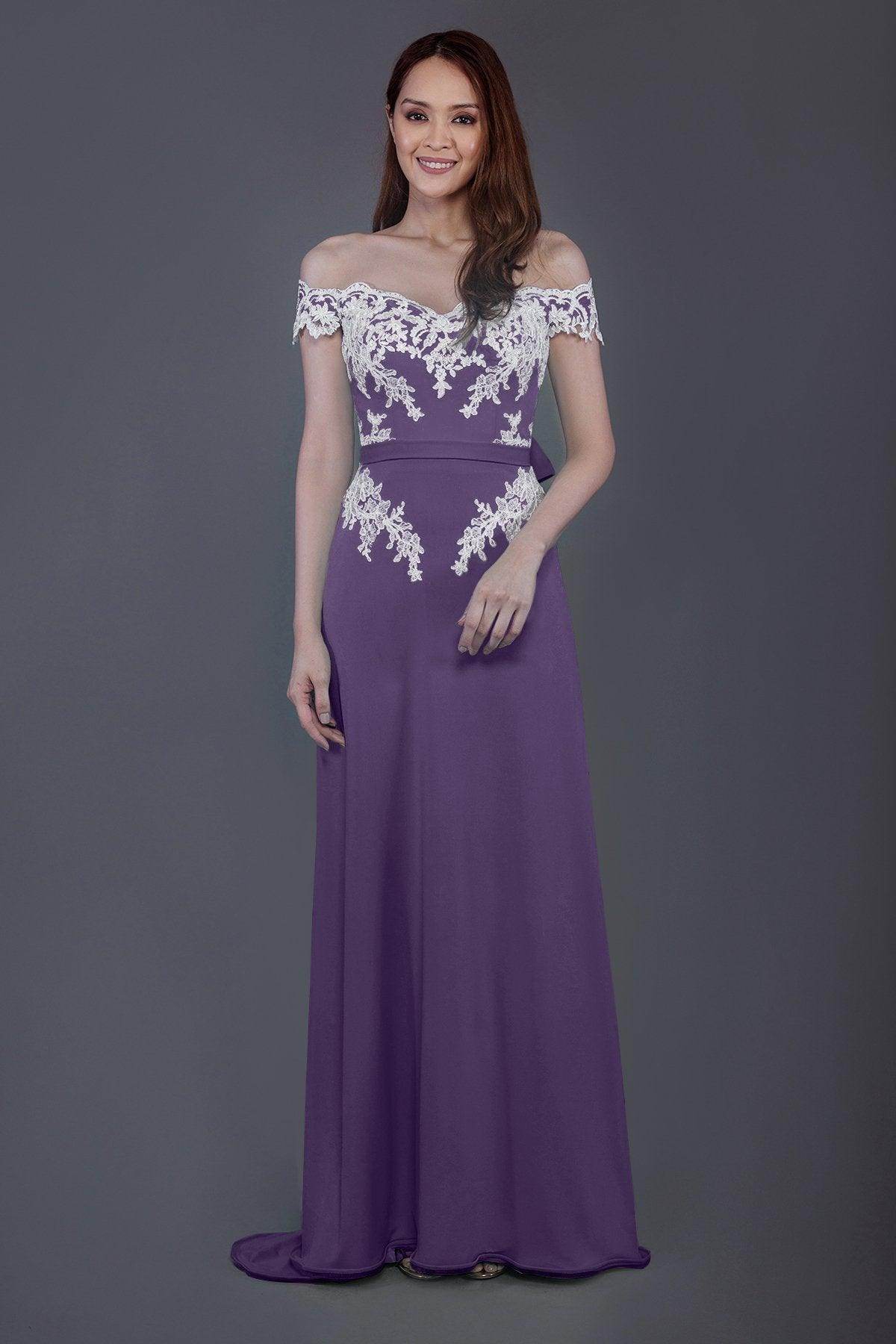 Sheath Sweep Train Knitted Fabric Bridesmaid Dress PR3561 - COCOMELODY