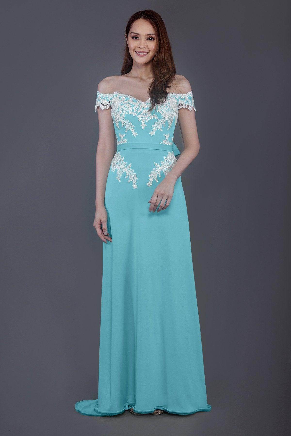 Sheath Sweep Train Knitted Fabric Bridesmaid Dress PR3561 - COCOMELODY