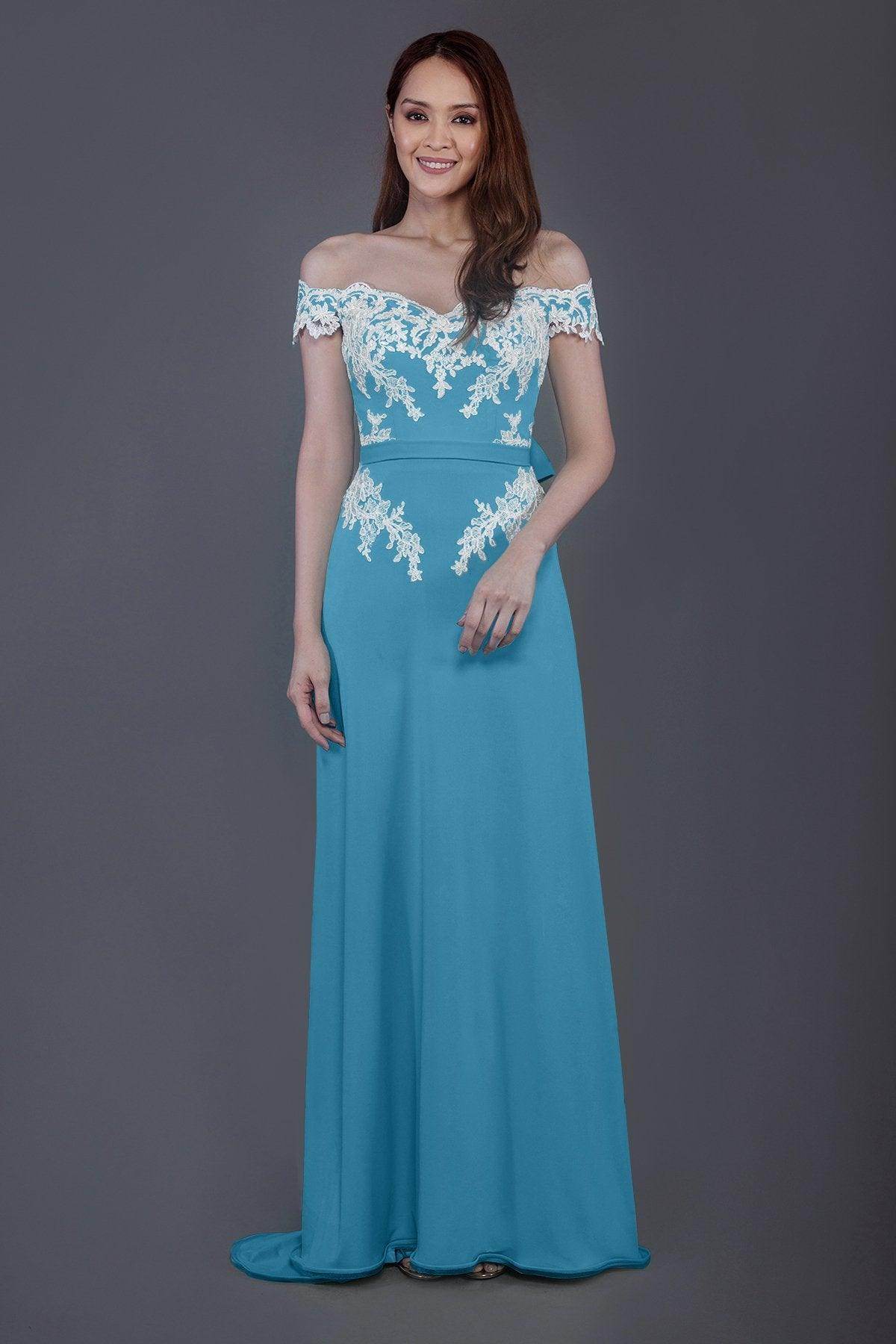 Sheath Sweep Train Knitted Fabric Bridesmaid Dress PR3561 - COCOMELODY