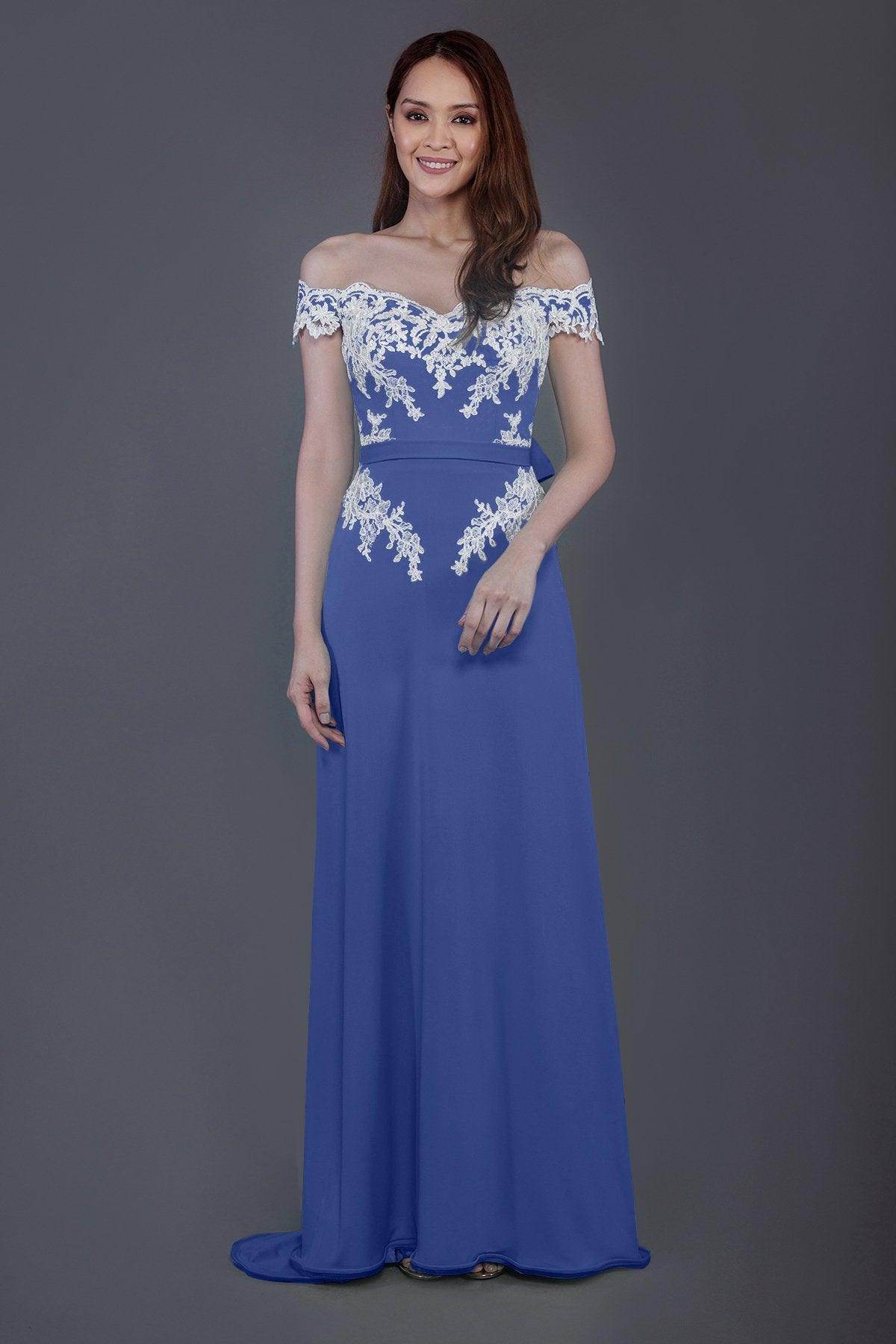Sheath Sweep Train Knitted Fabric Bridesmaid Dress PR3561 - COCOMELODY