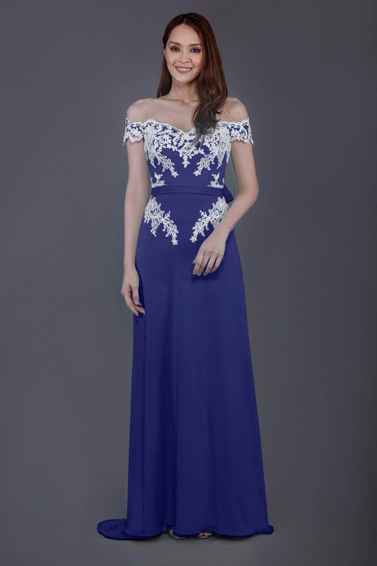 Sheath Sweep Train Knitted Fabric Bridesmaid Dress PR3561 - COCOMELODY
