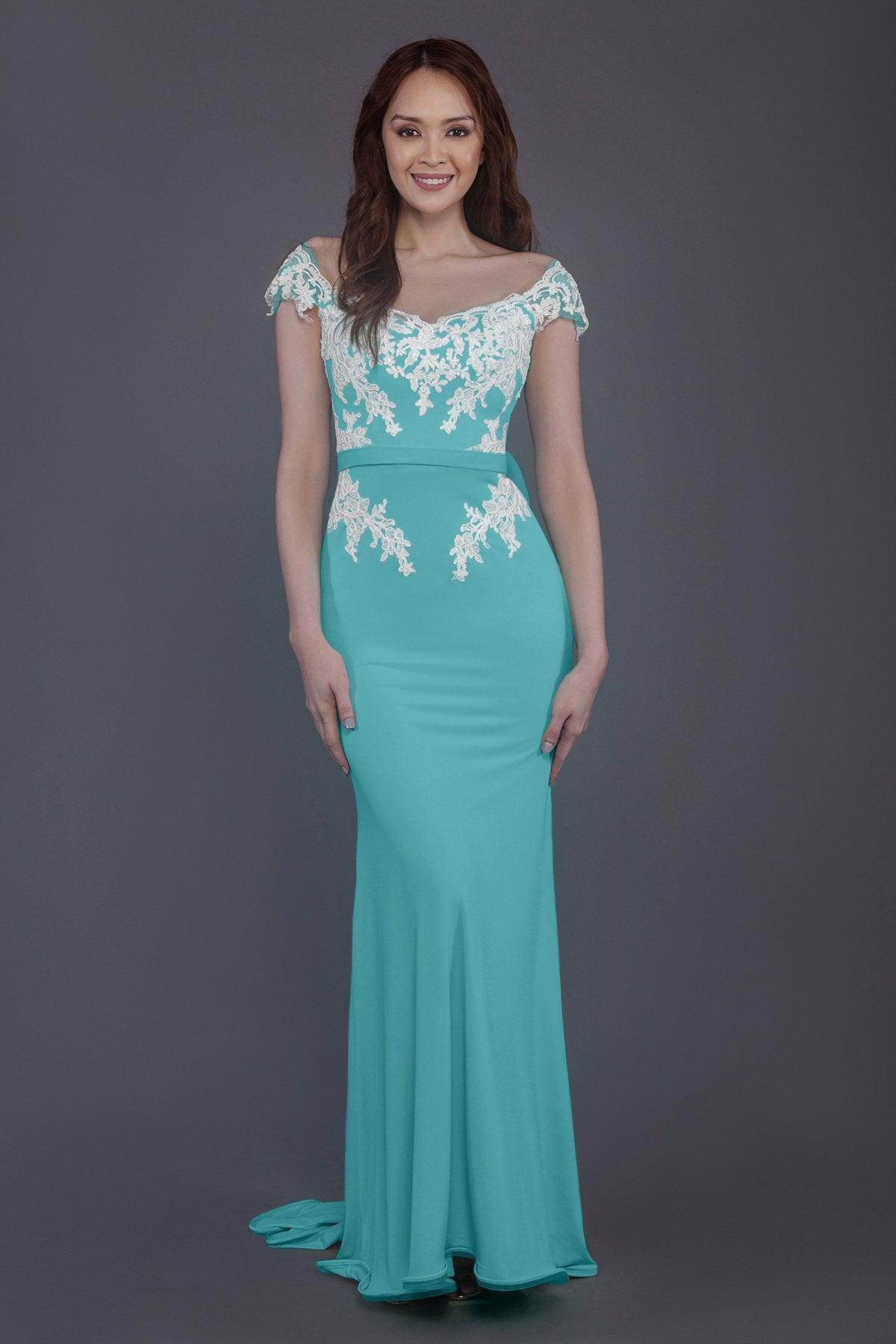 Trumpet Sweep Train Knitted Fabric Bridesmaid Dress PR3562 - COCOMELODY