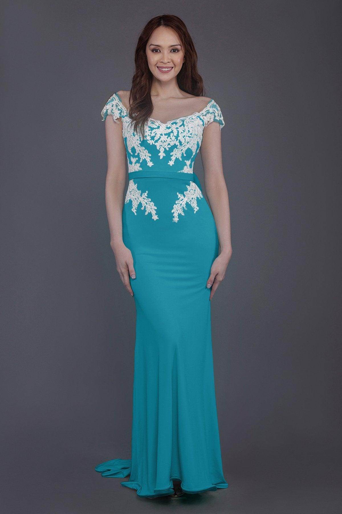 Trumpet Sweep Train Knitted Fabric Bridesmaid Dress PR3562 - COCOMELODY