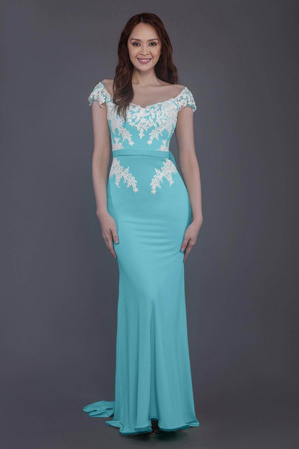 Trumpet Sweep Train Knitted Fabric Bridesmaid Dress PR3562 - COCOMELODY
